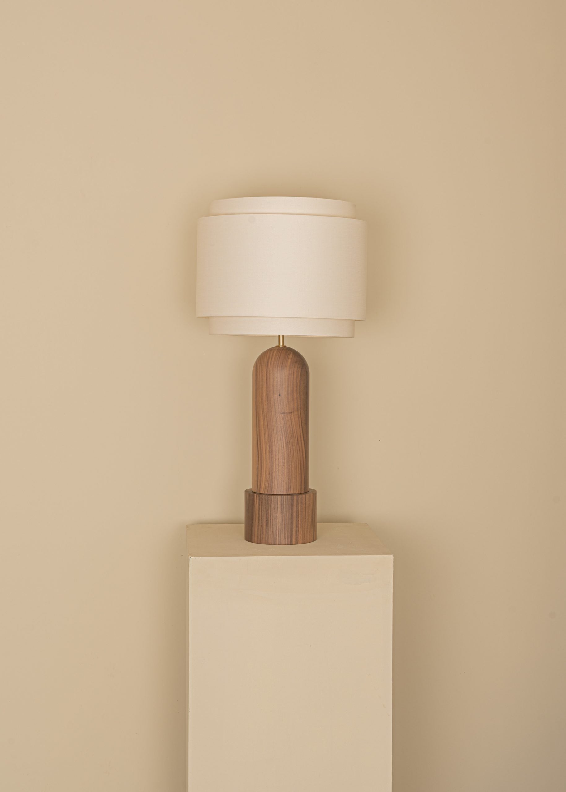 PURA KELO DOUBLE Table Lamp Walnut Wood
