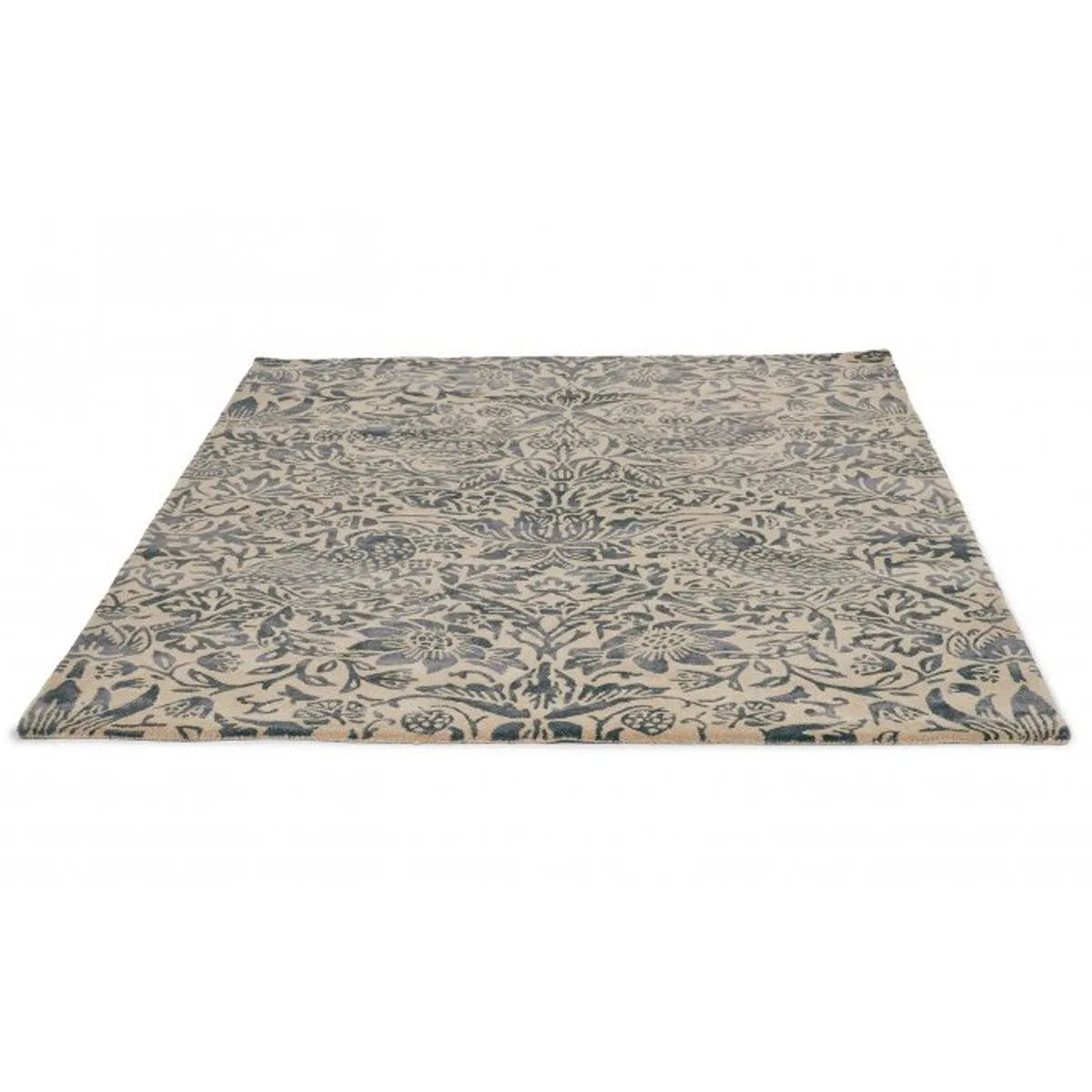 Strawberry Thief Ink rug beige