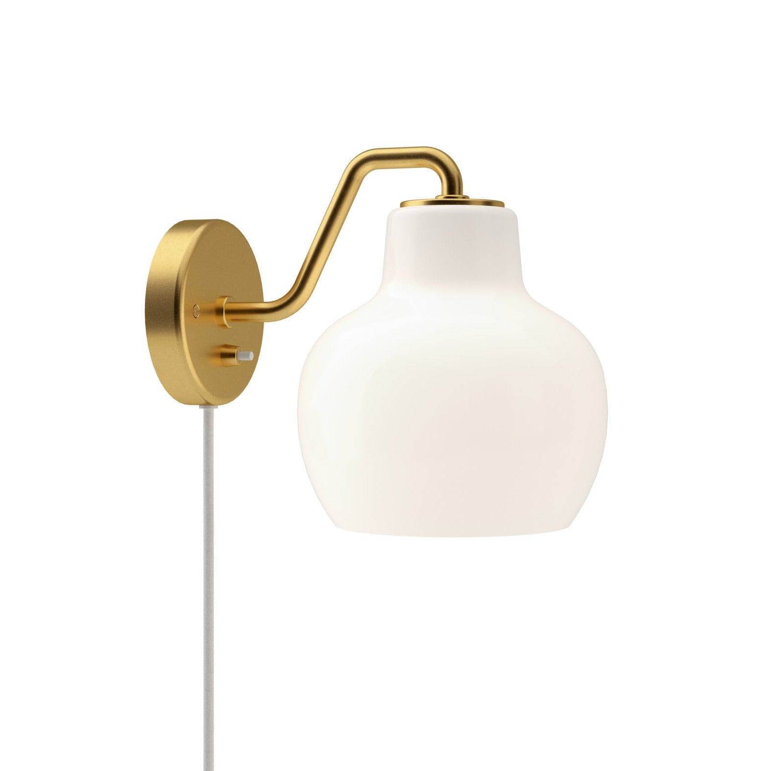 VL RING CROWN 1 Wall Lamp white with brass base