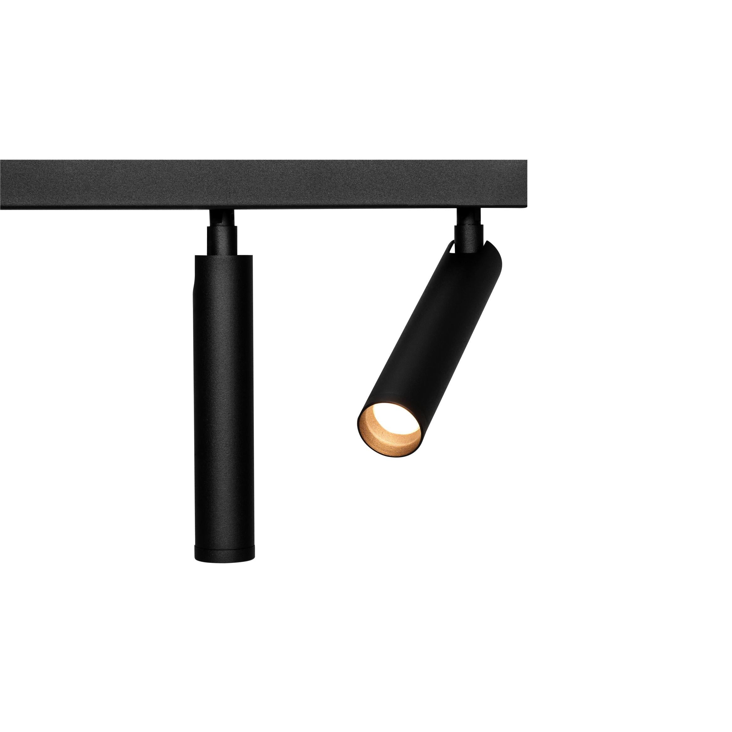 Deckenleuchte ROLL 4 schwarz