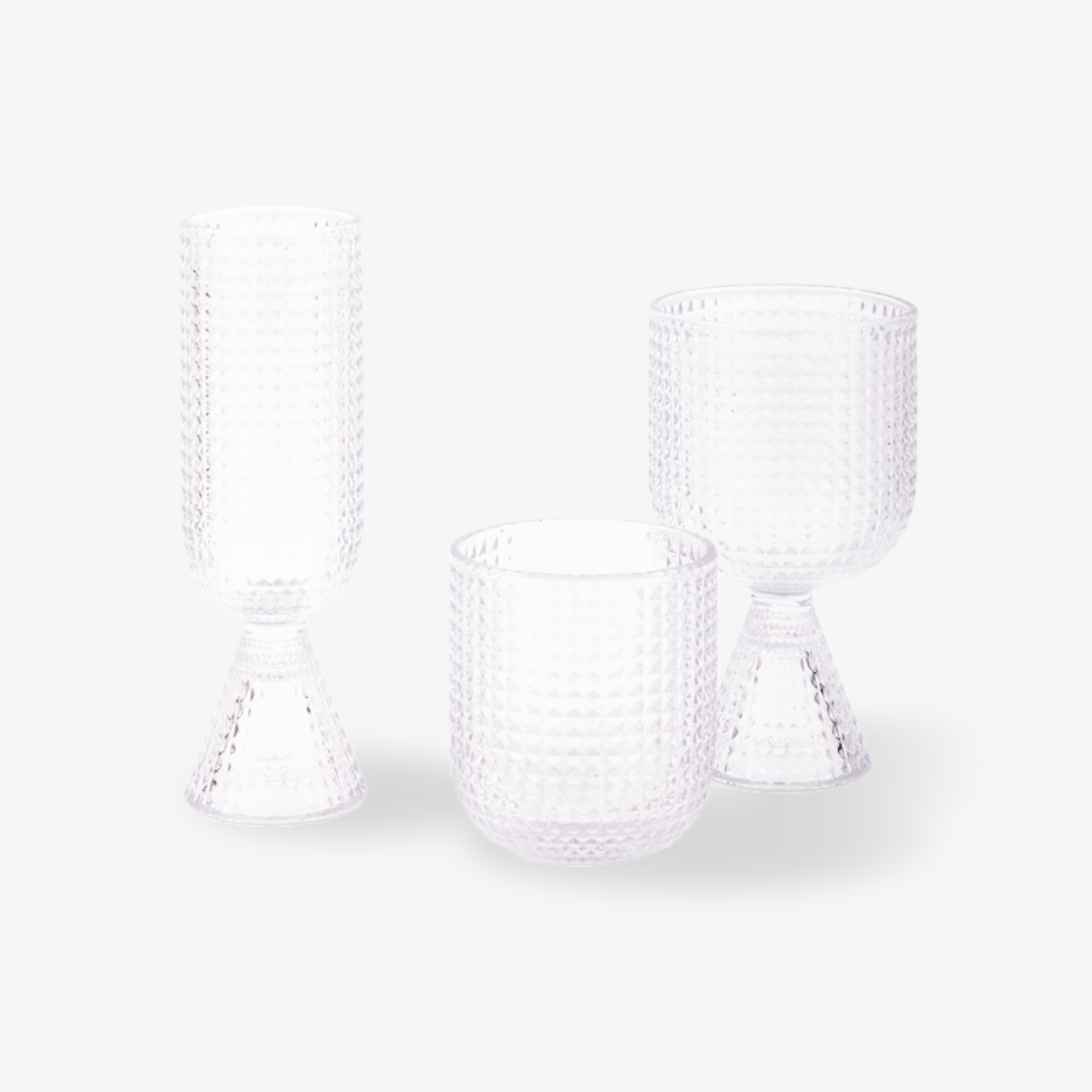 ROOFTOP champagne glass set glass