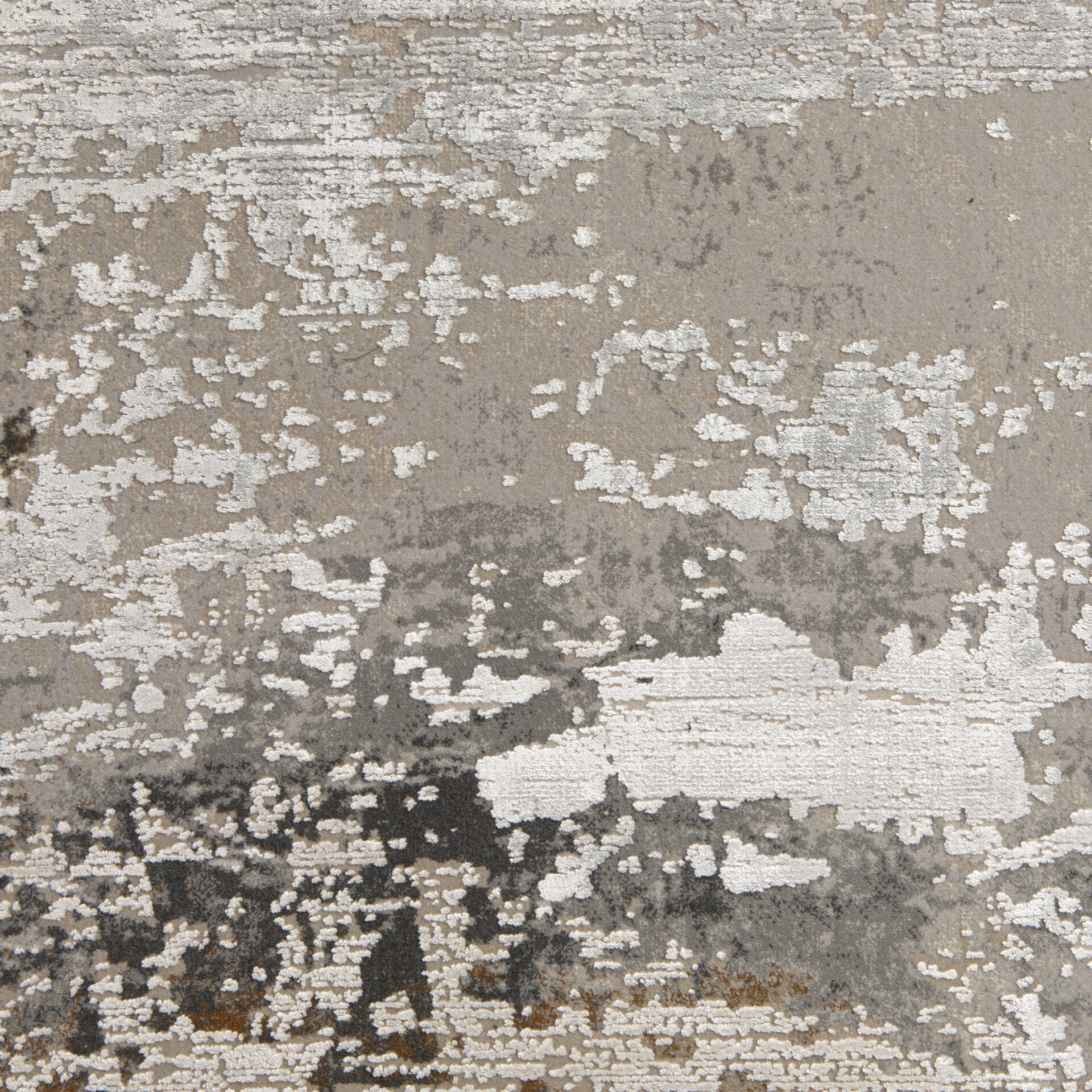 ROYAL dark beige rug with brown