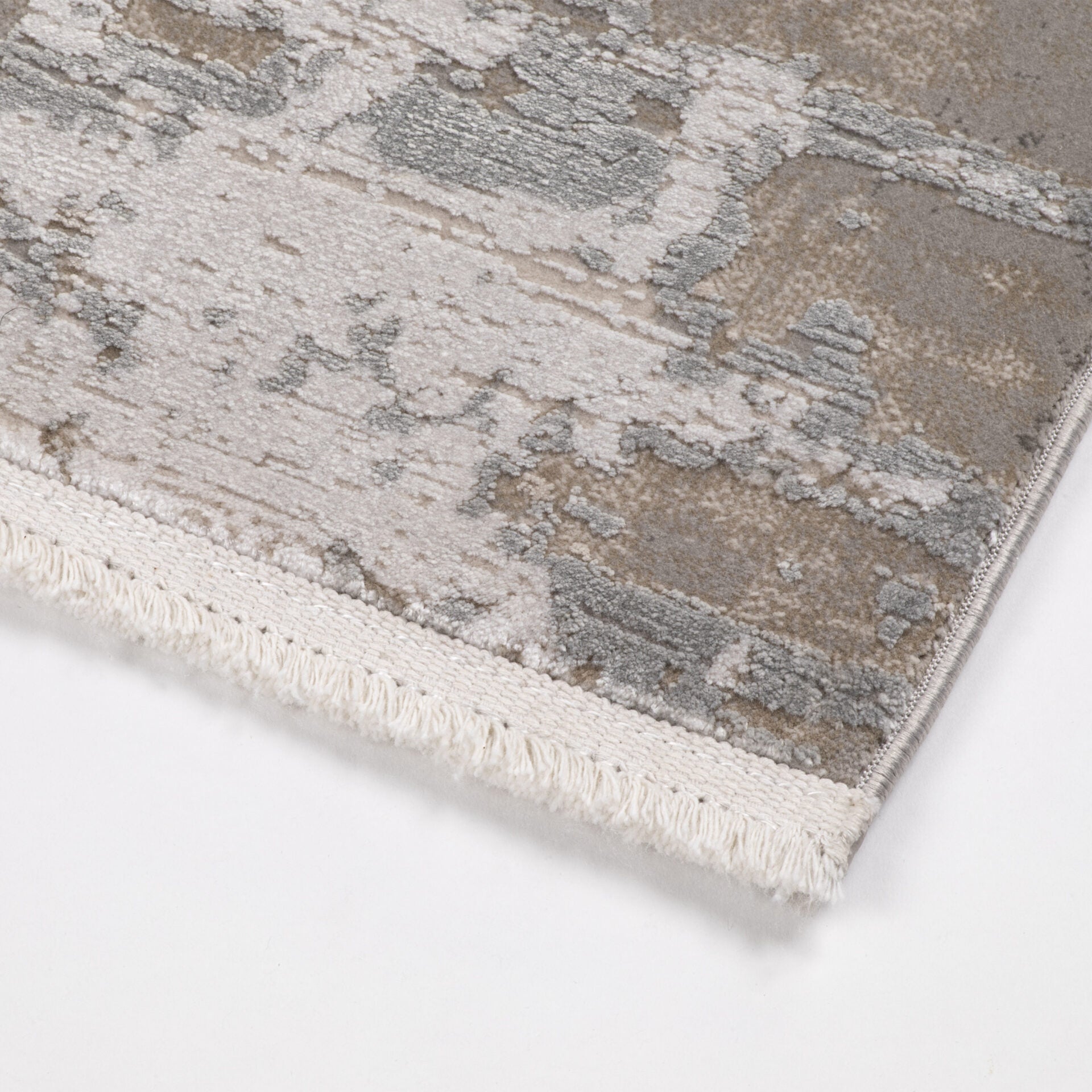 ROYAL dark beige rug with brown