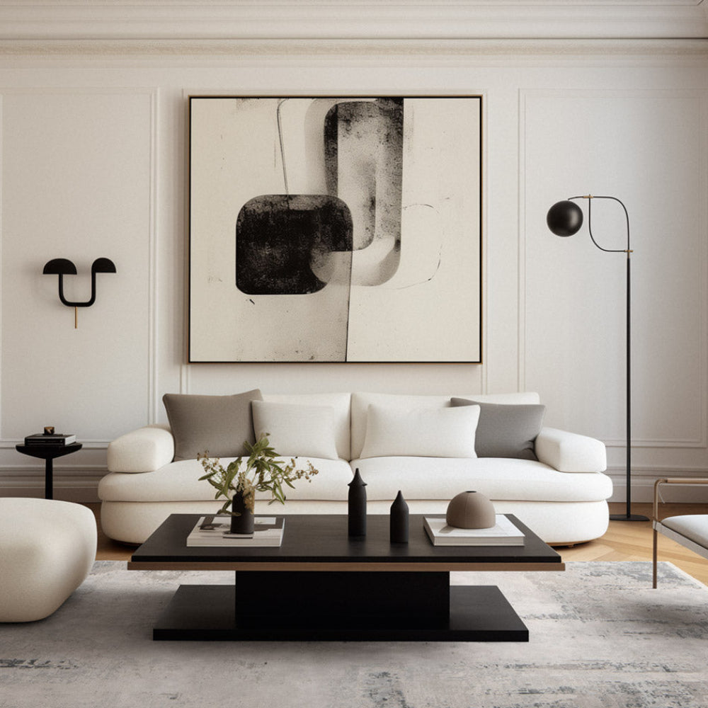 ROYAL dark gray rug with beige