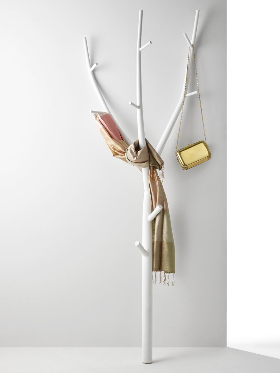 RAMO white standing coat rack