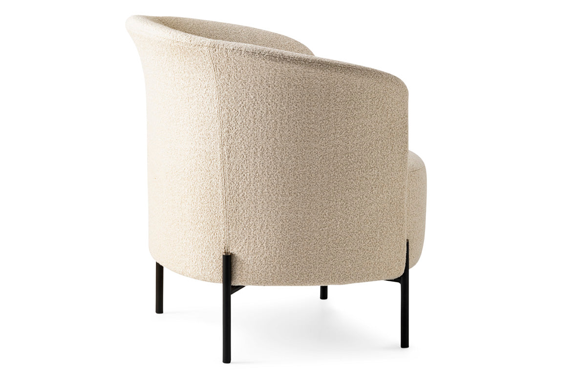 RENDEZ VOUS upholstered armchair with black base