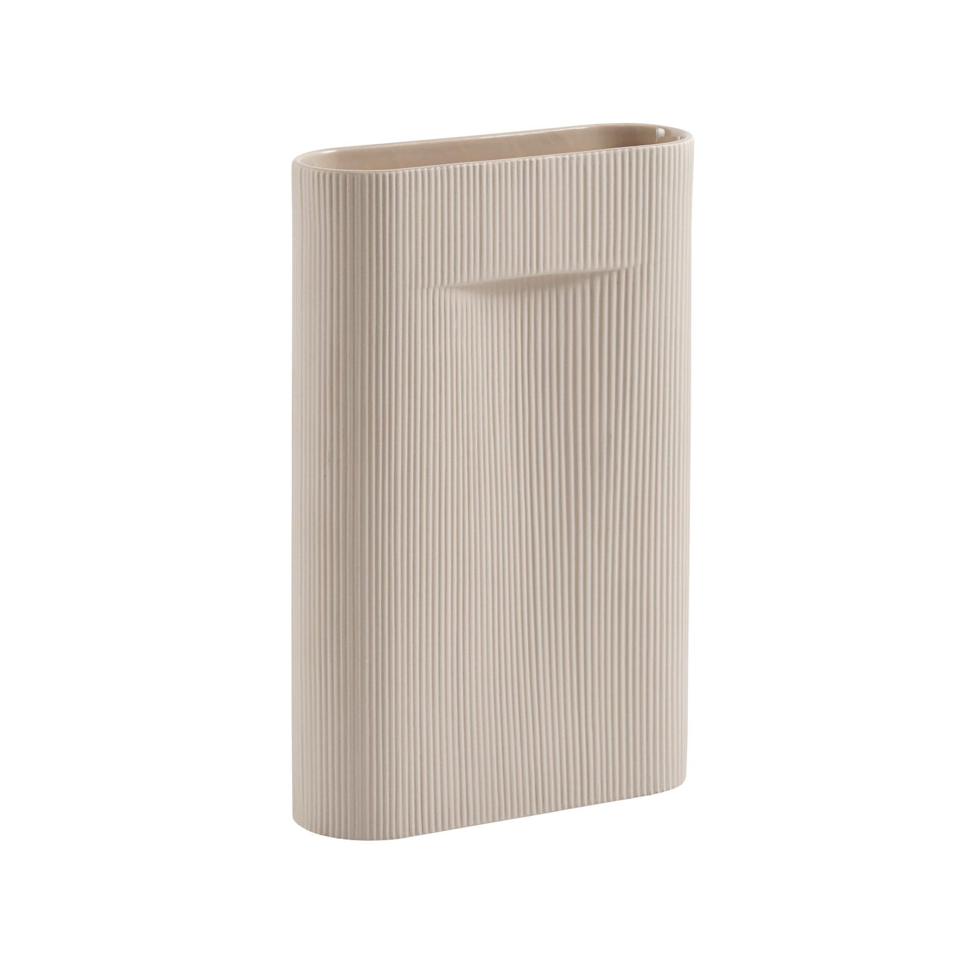 Vase aus Keramik RIDGE beige