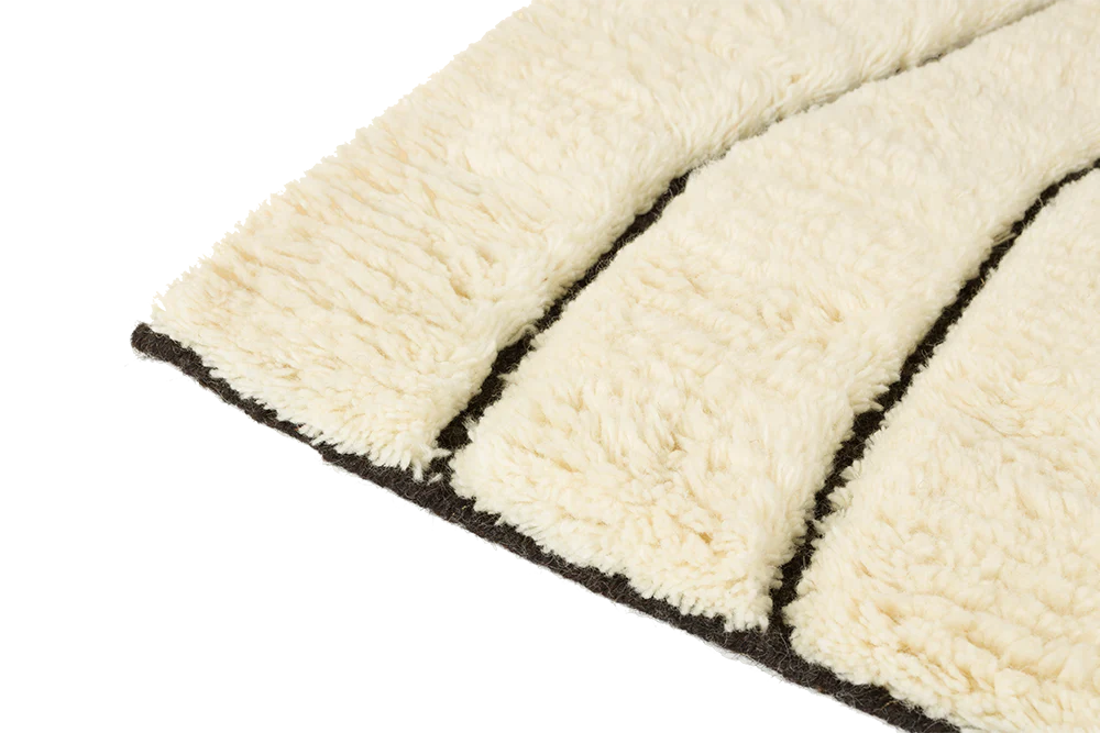 Teppich SIGN cremefarben mit schwarzem Muster