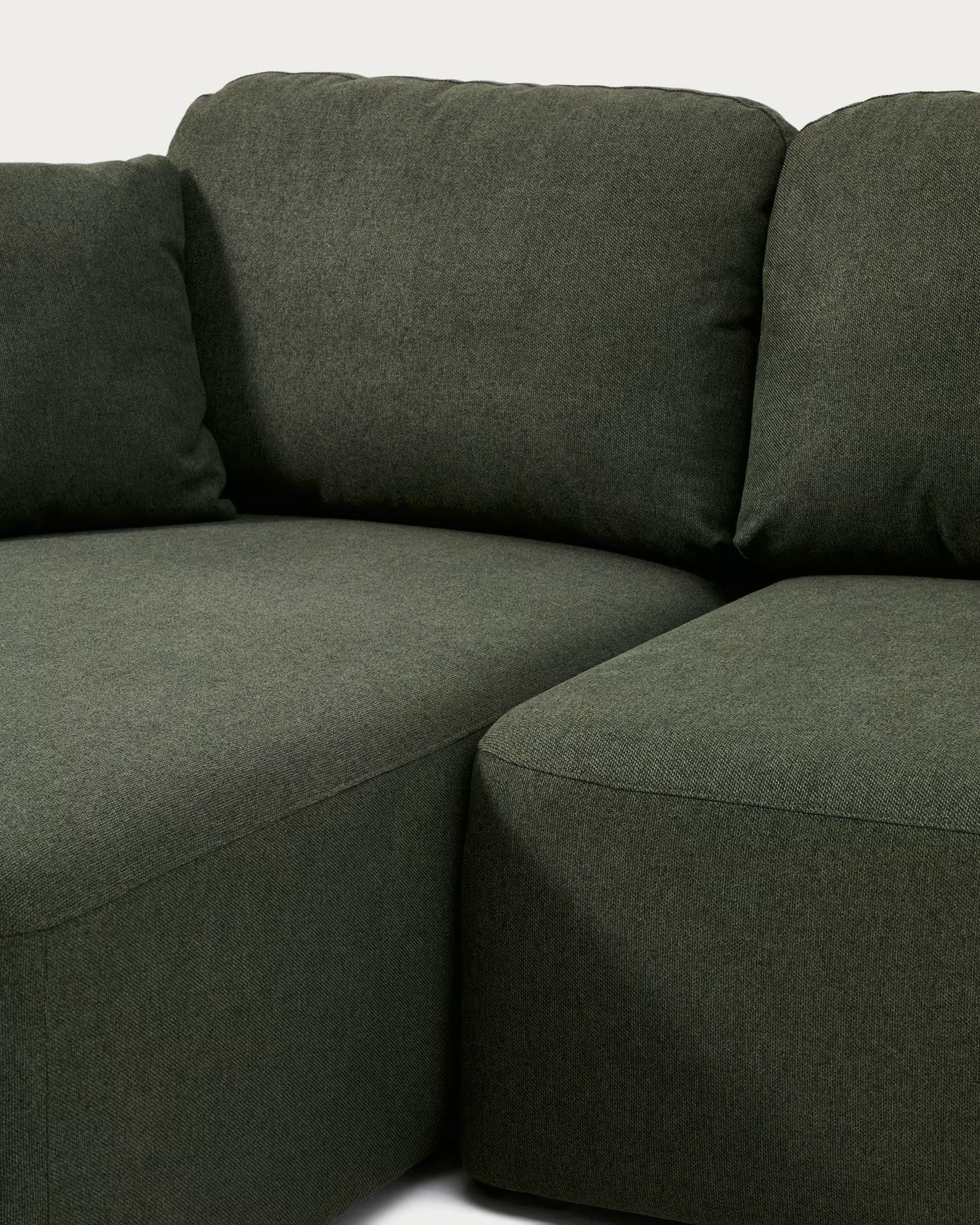 Left-facing 3-seater sofa bed LAIRA dark green