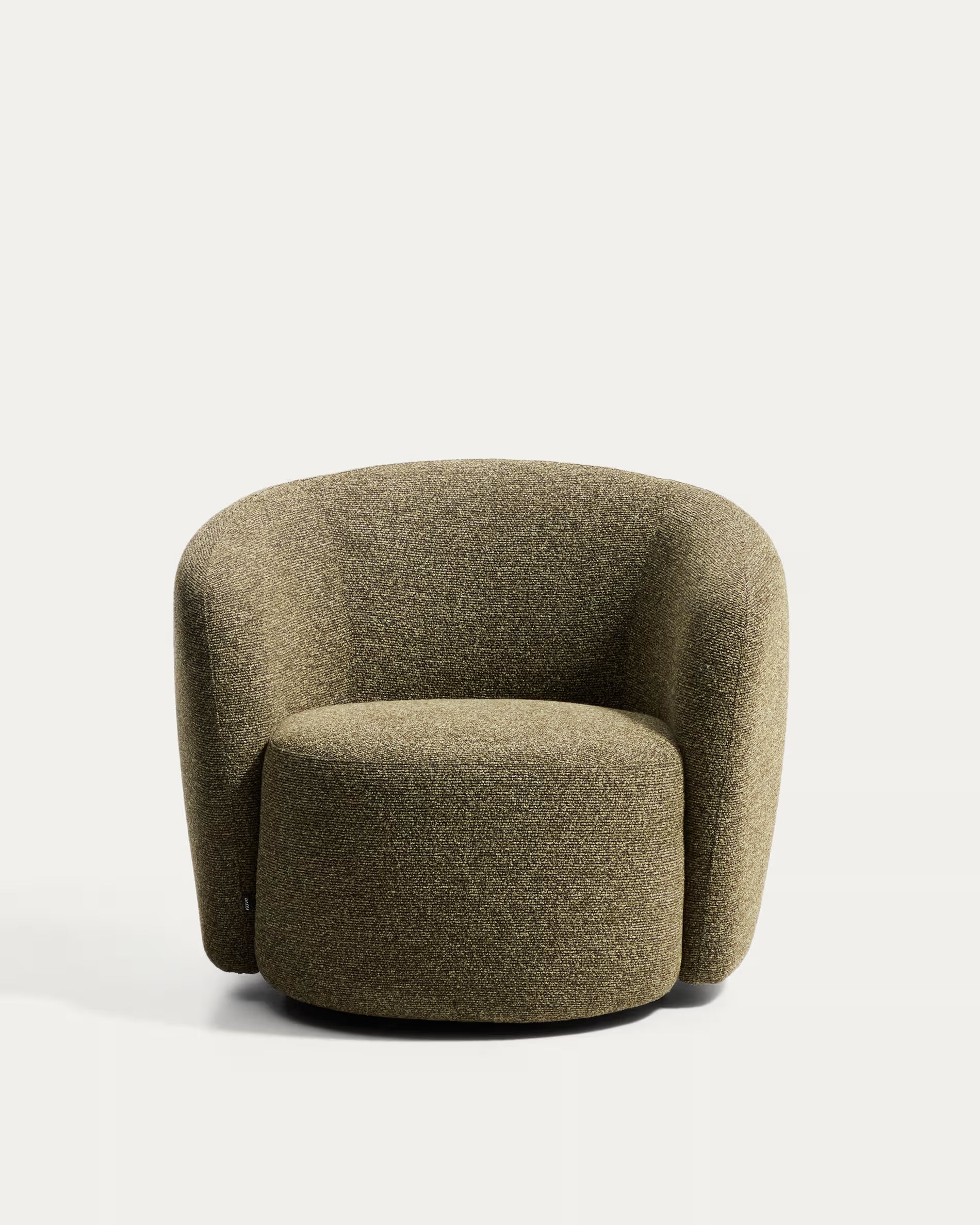 Drehstuhl ODENIA in olivgrünem Boucle