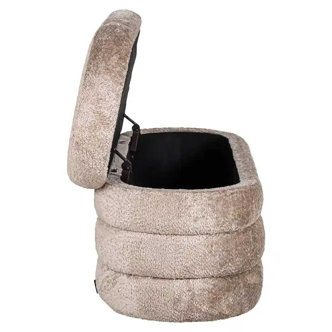 Pouf mit Stauraum CAMILLE beige