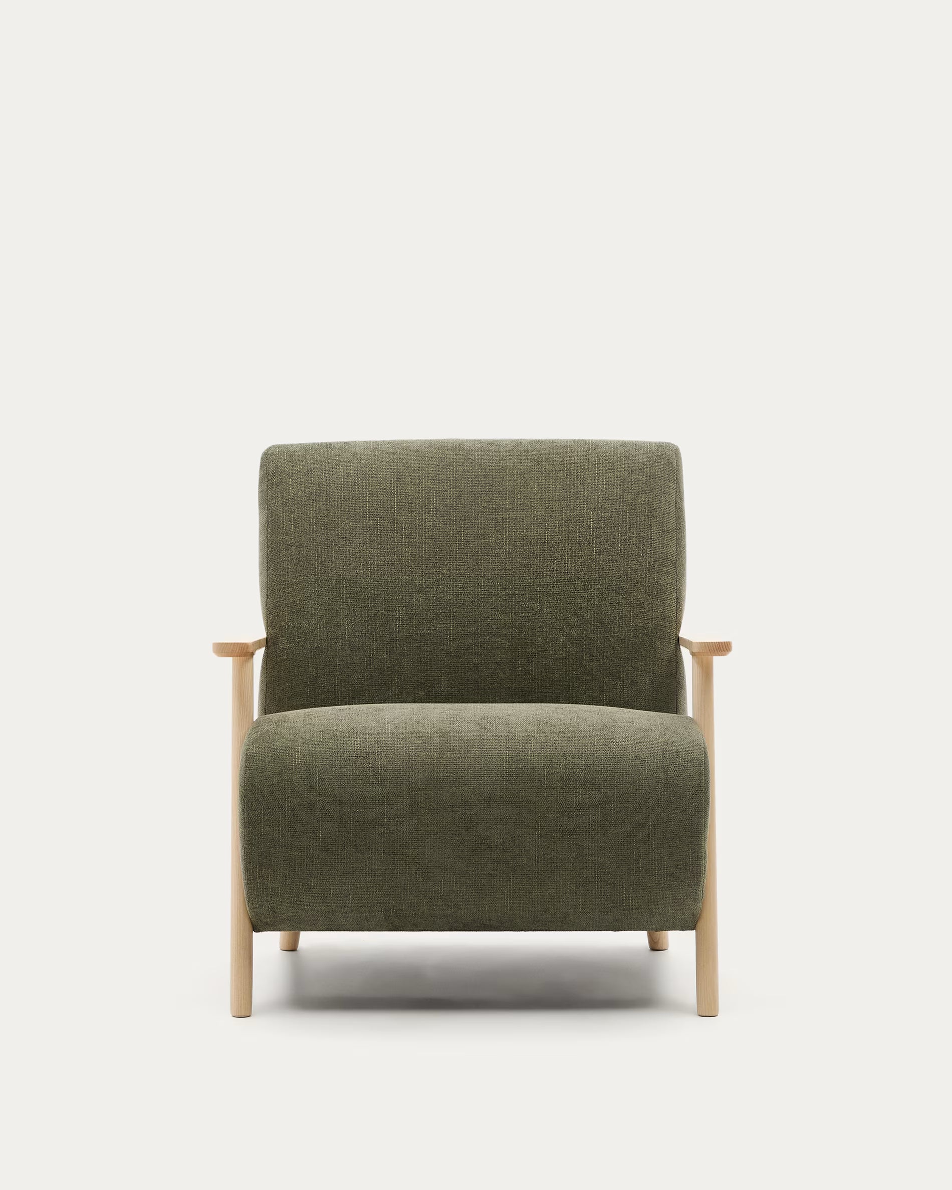 MEGHAN green armchair with ash base