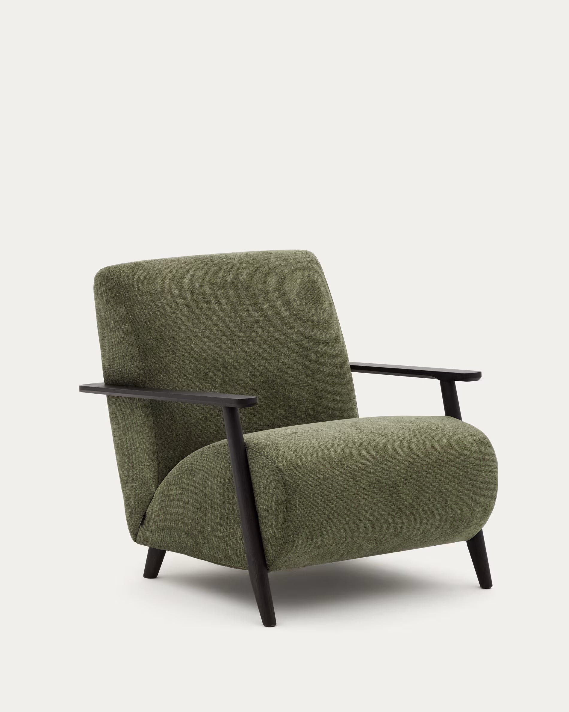 MEGHAN armchair green with black base