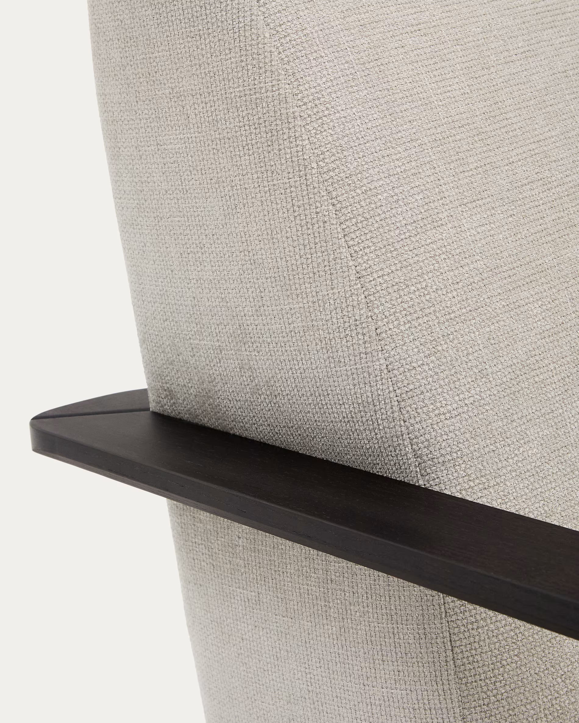 Sessel MEGHAN creme mit schwarzem Gestell