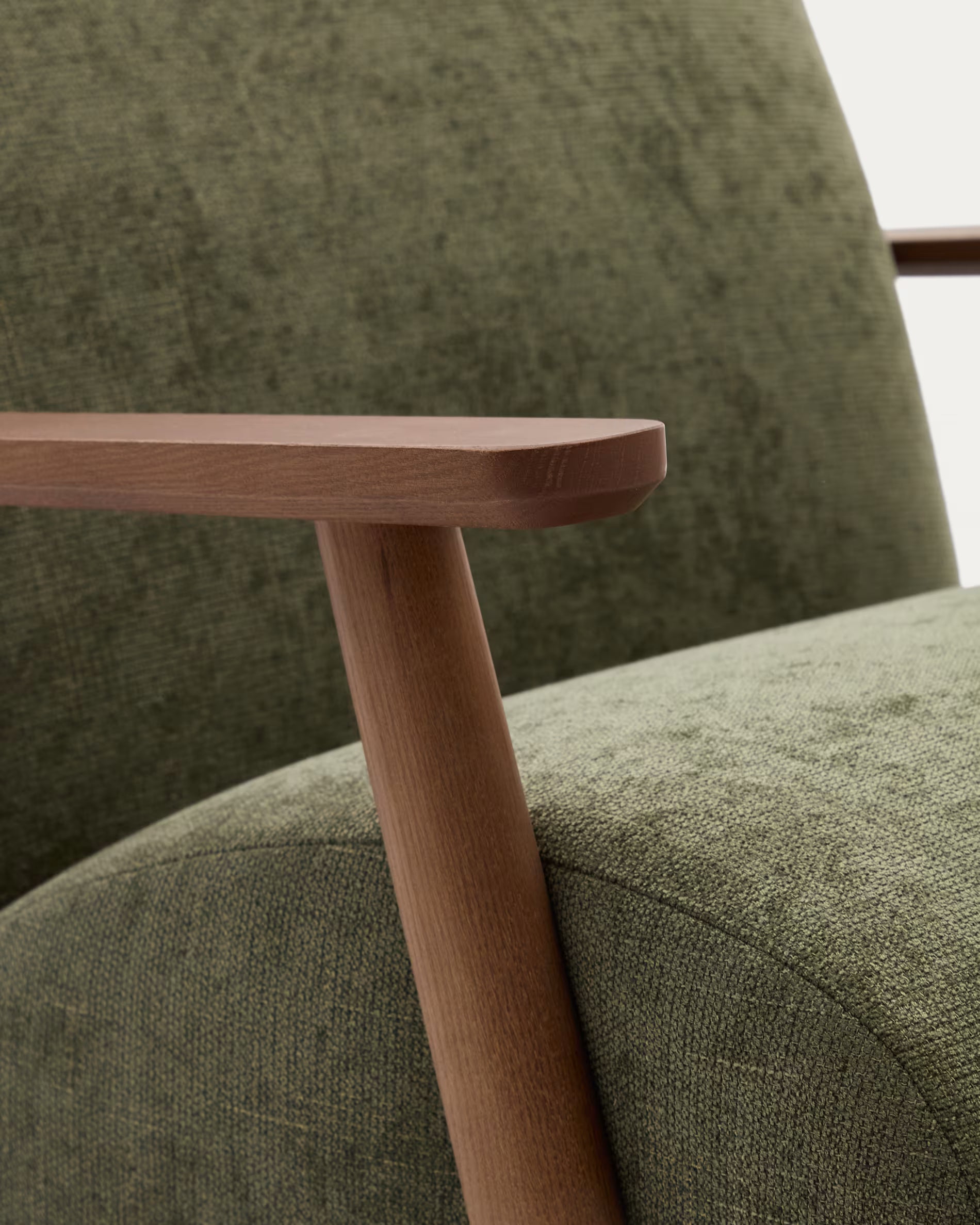 MEGHAN armchair green with dark ash base