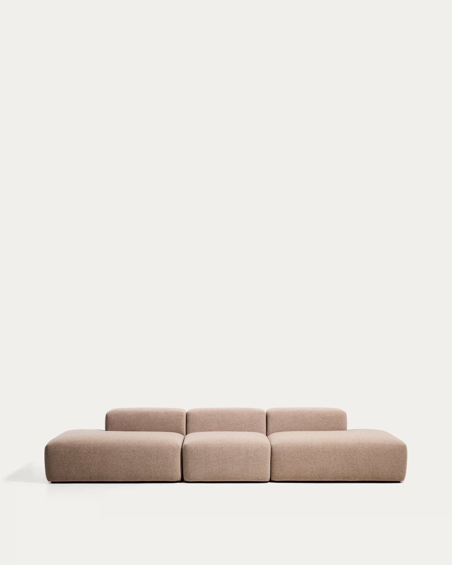 Sofa 4-osobowa BLOK jasnobrązowy szenil