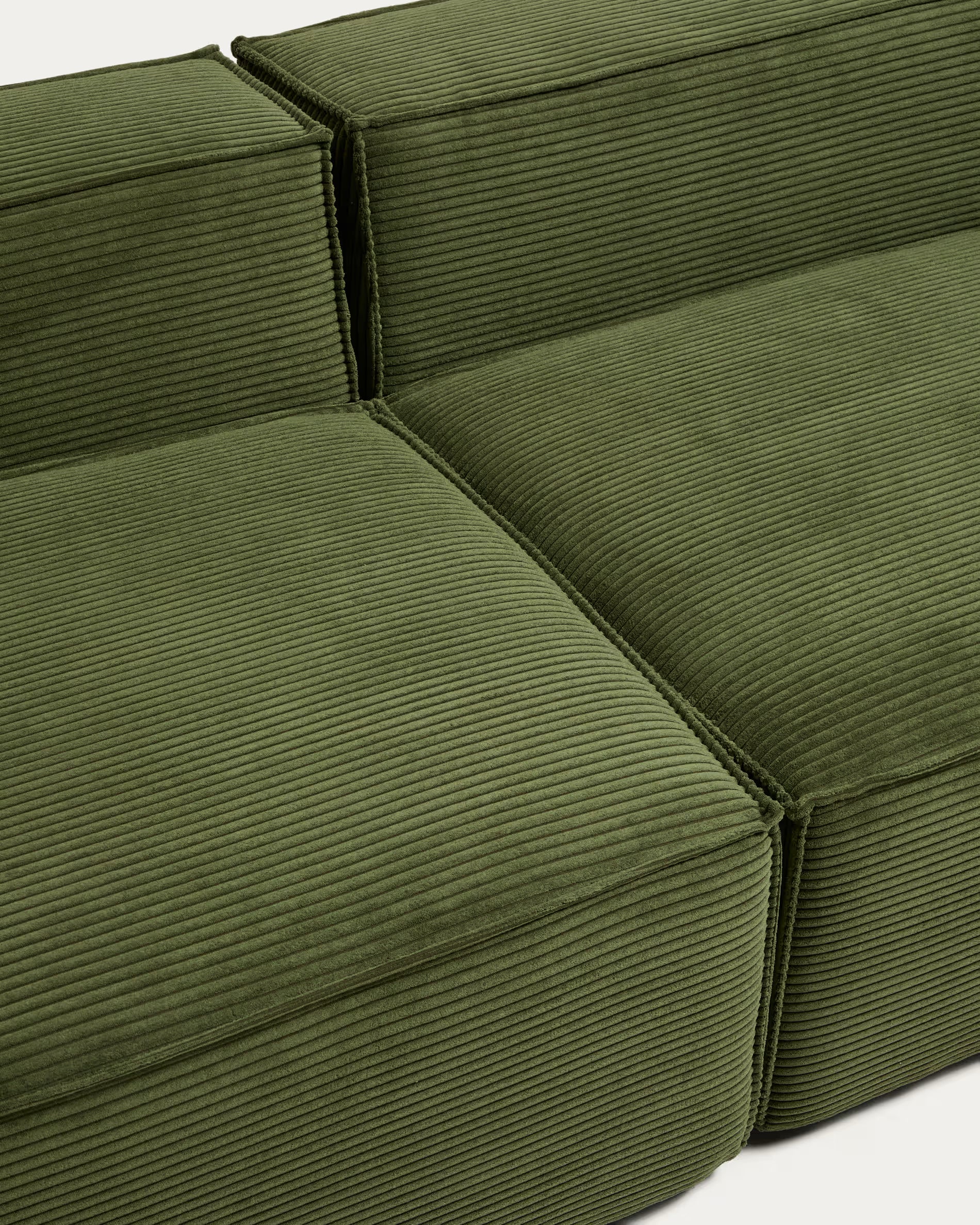 Sofa 3-osobowa lewostronna BLOK zielony sztruks