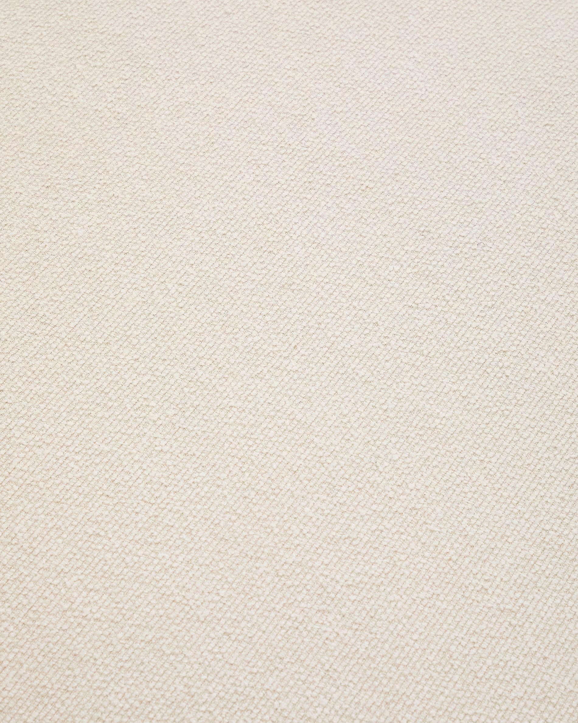 AURUM ecrufarbener Chenille-Fußhocker mit beigem Sockel 