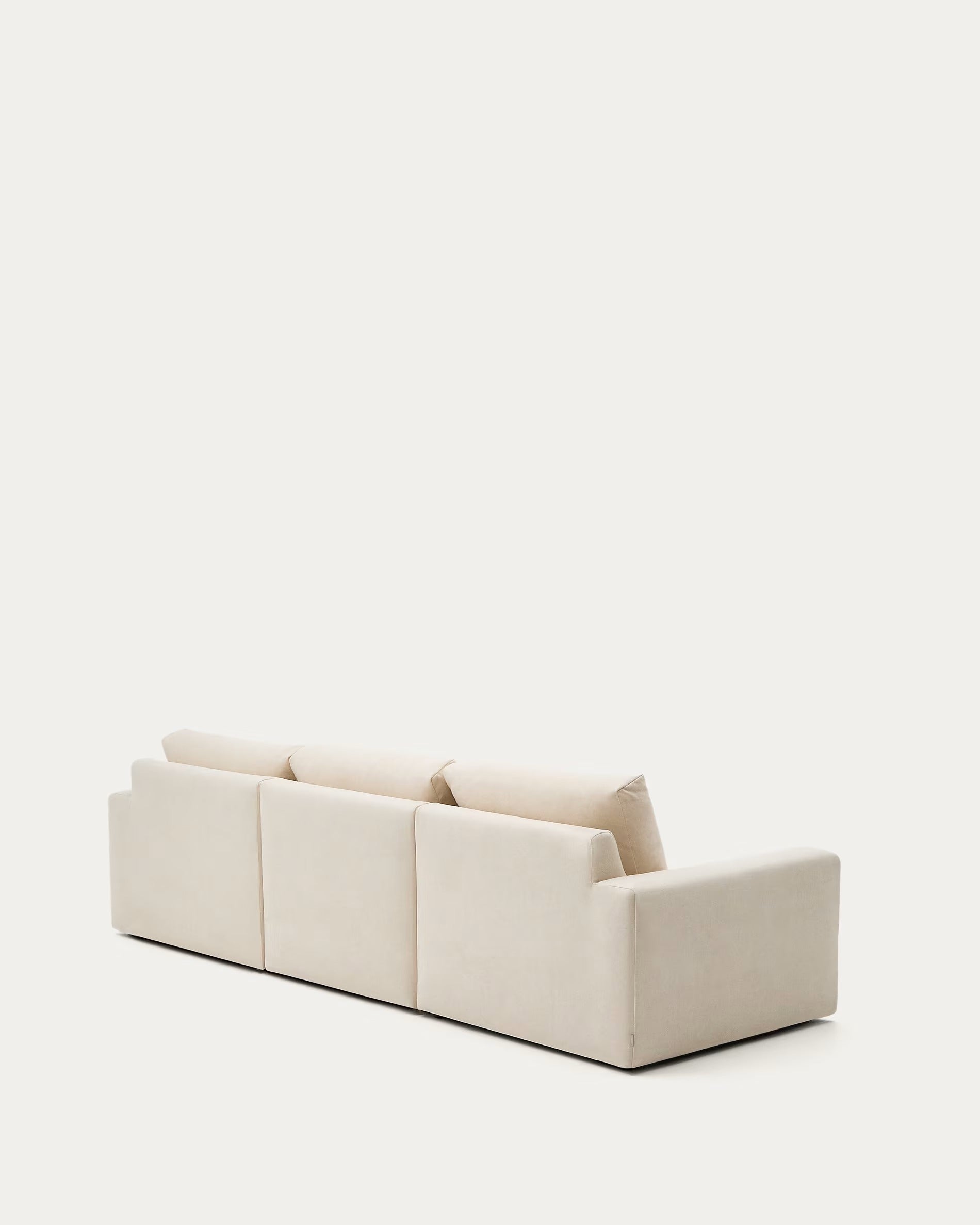 4-seater right-facing corner sofa ALEA ecru chenille