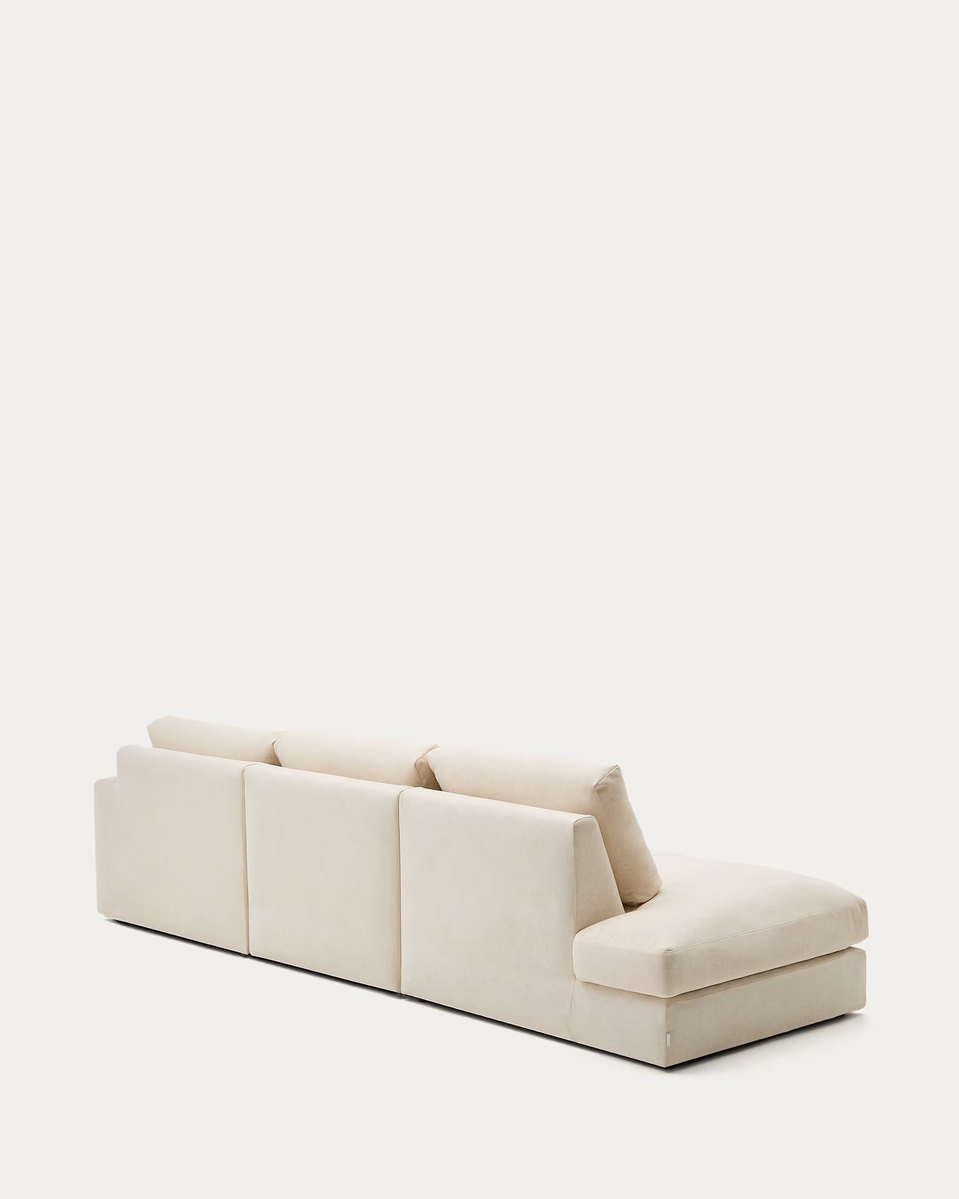 5-seater right-facing corner sofa ALEA ecru chenille