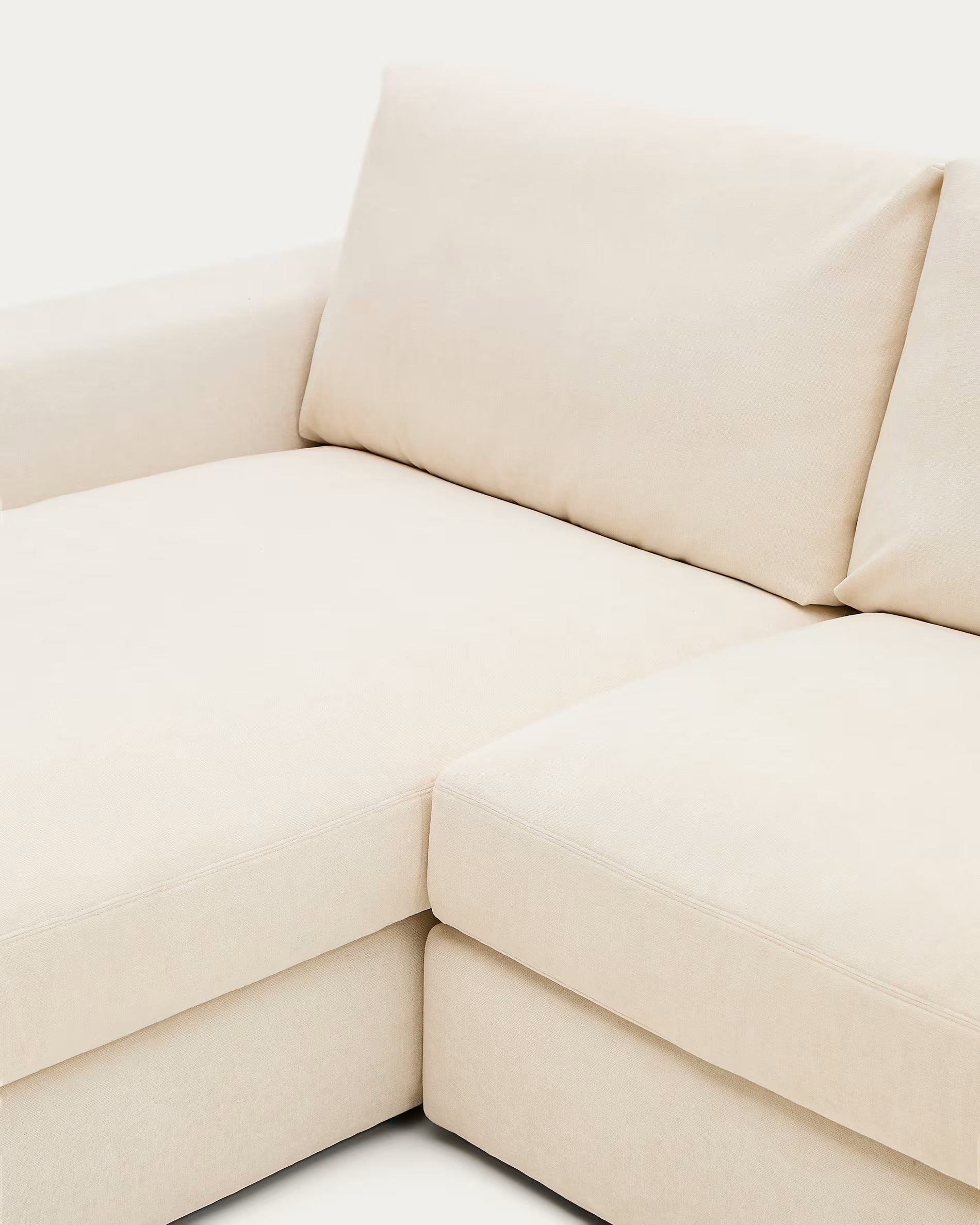5-seater left-facing corner sofa ALEA ecru chenille