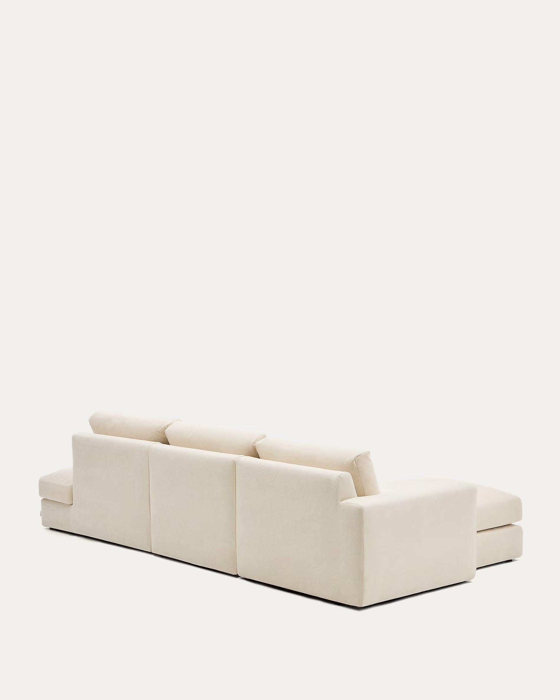5-seater left-facing corner sofa ALEA ecru chenille