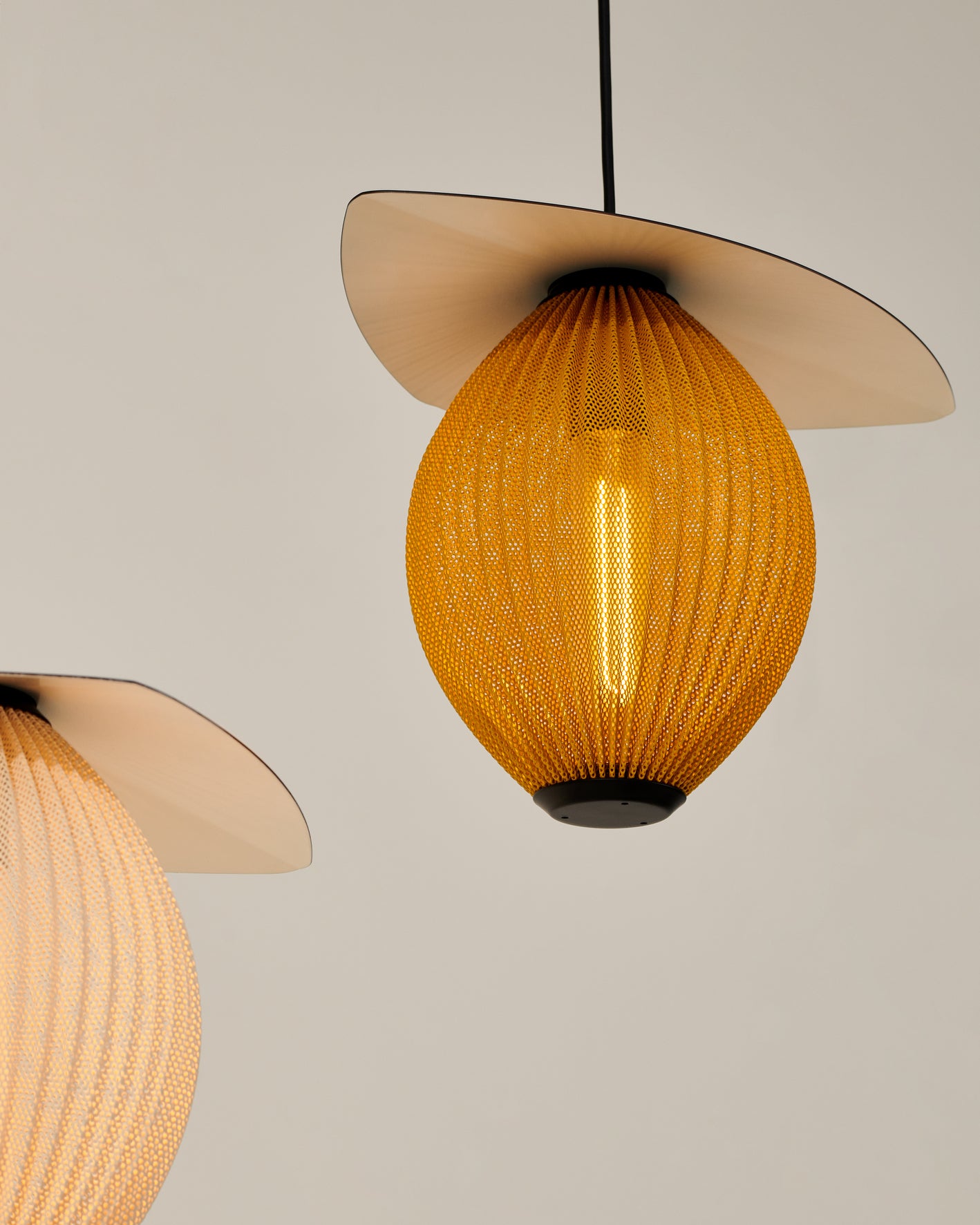 Mustard outdoor pendant lamp SATELLITE
