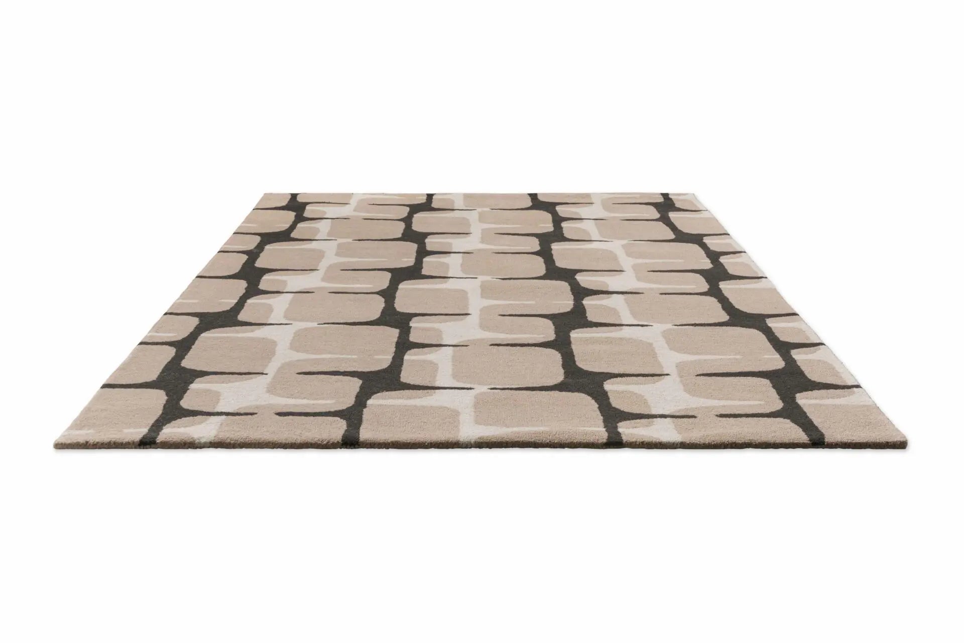 Teppich GOING LOHKO SKY beige mit Schwarz und Braun