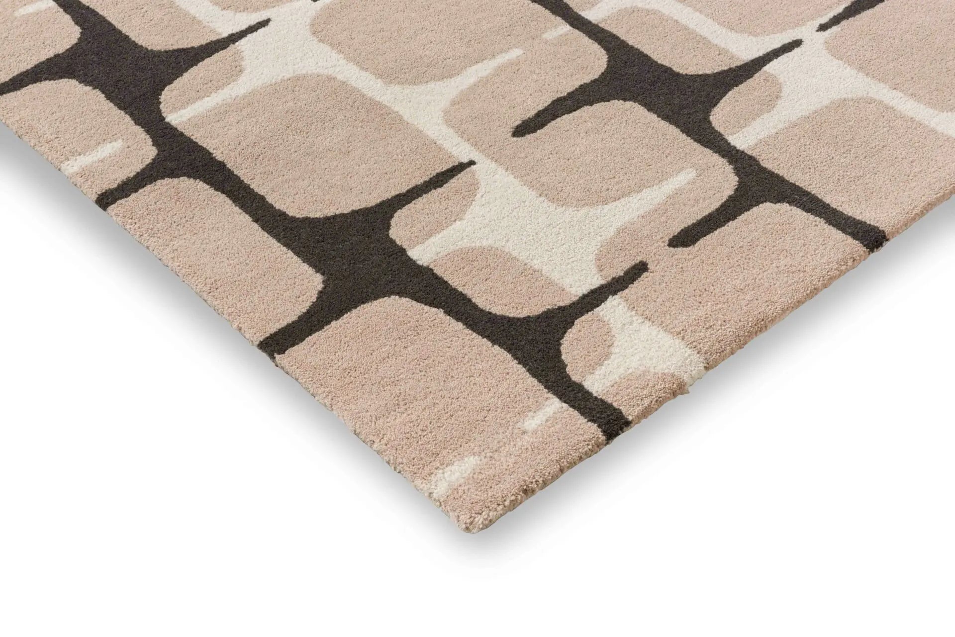 Teppich GOING LOHKO SKY beige mit Schwarz und Braun