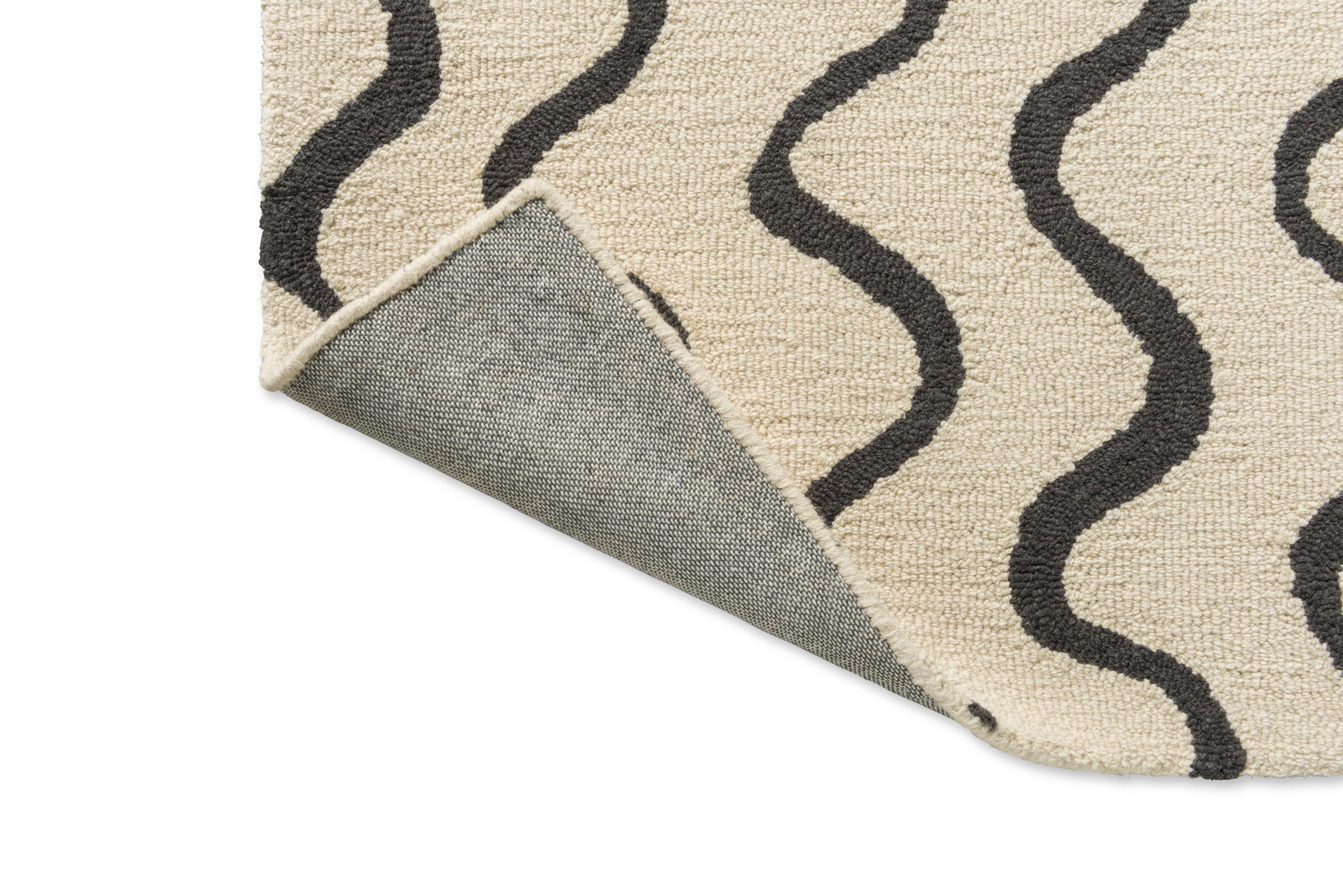 Teppich RIBBON beige mit Schwarz