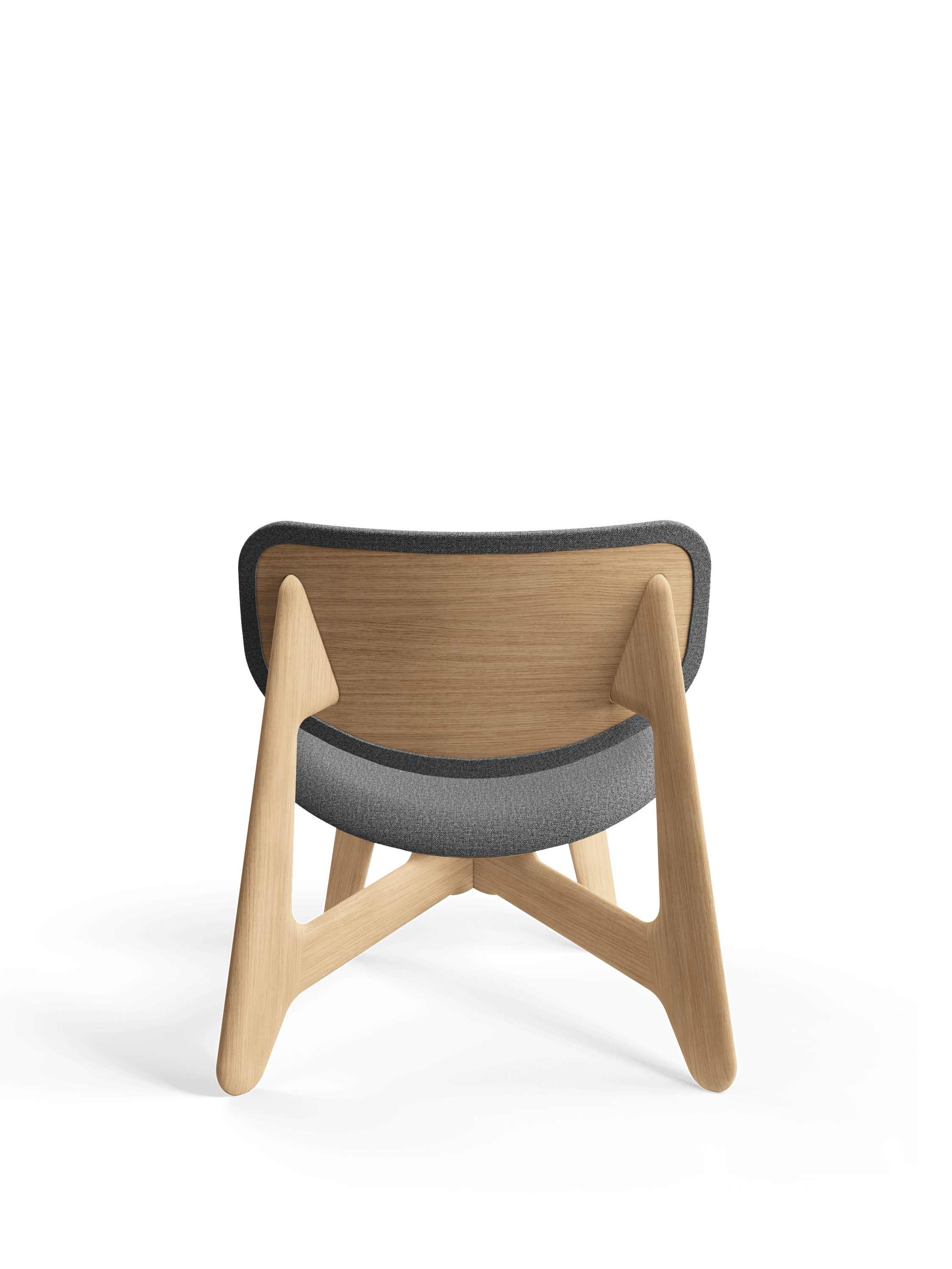 Fotel SLAB szary z dębową podstawą – Tom Dixon