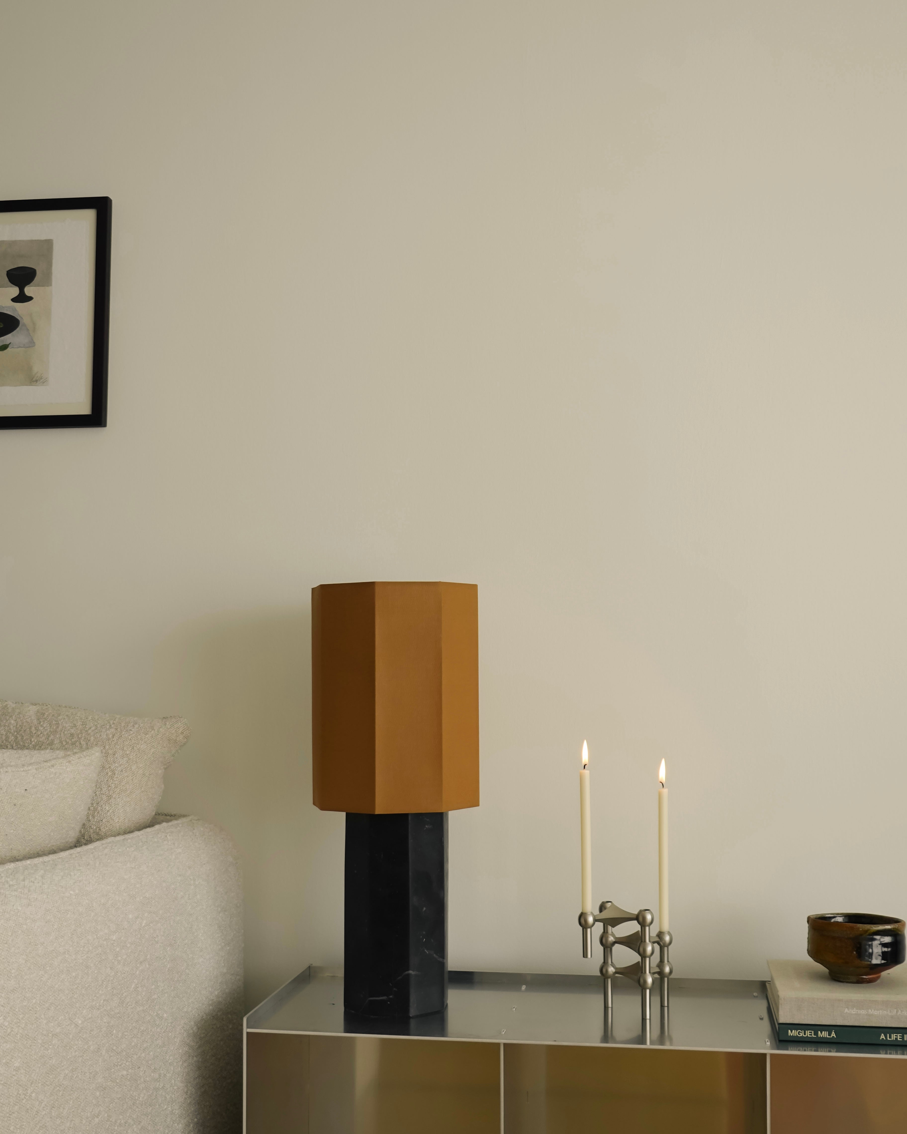 Kerzenhalter STOFF NAGEL gebürstetes Chrom