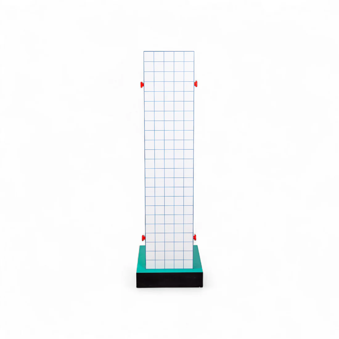 Badezimmerschrank SUPERSHELF BLUE GRID weiß mit Rosa und Gelb