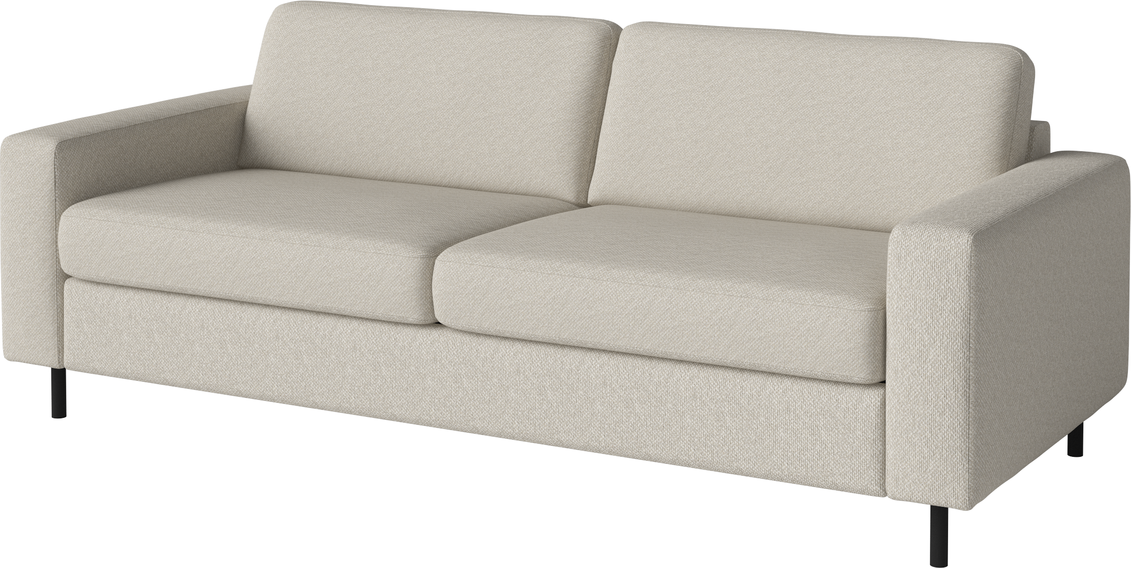 Das Skandinavien 3-Personen-Faltsofa-Basis besteht aus schwarzem Eichenholz