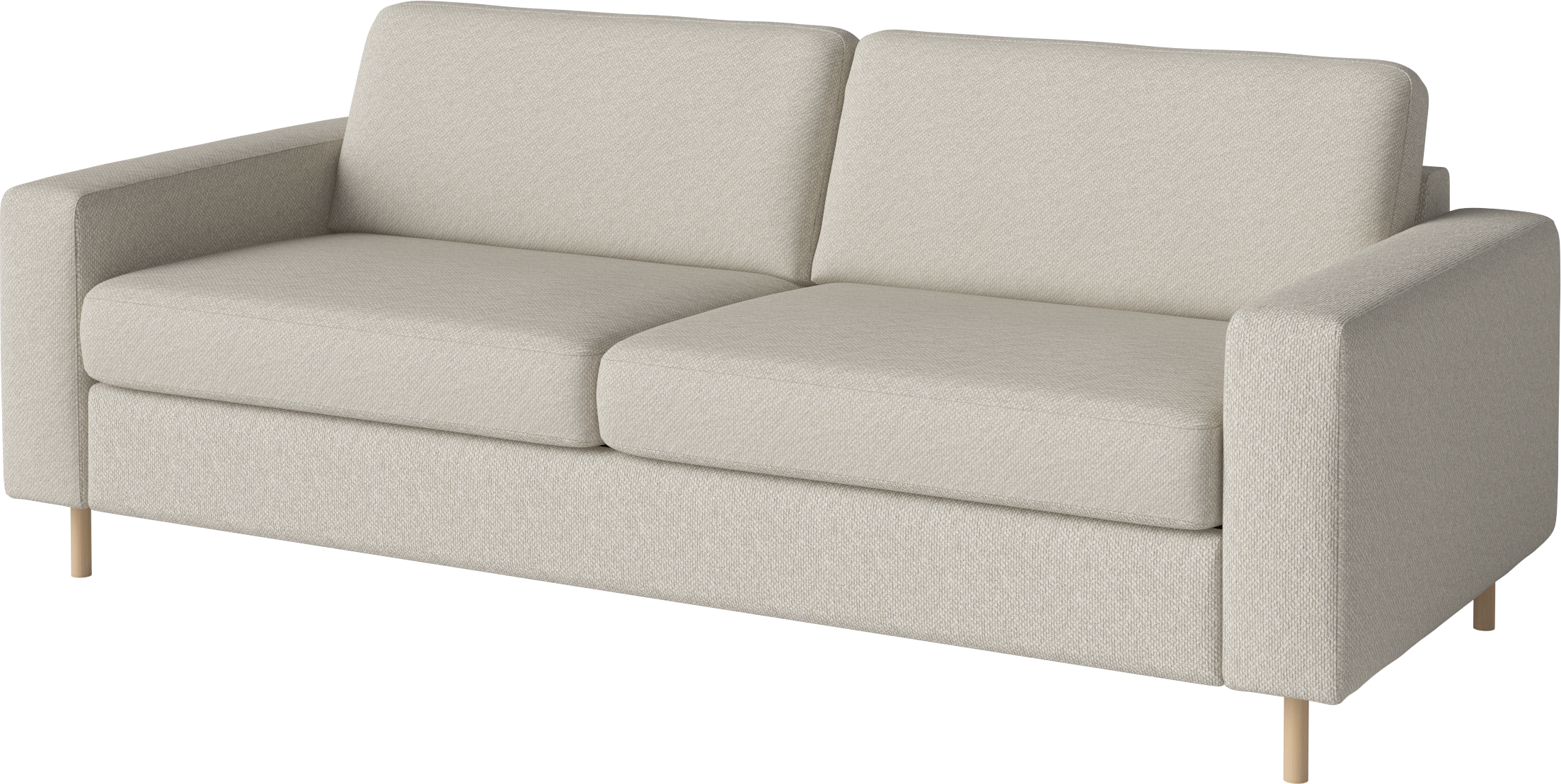 Folding sofa 3-person Scandinavia base of bleached oak wood