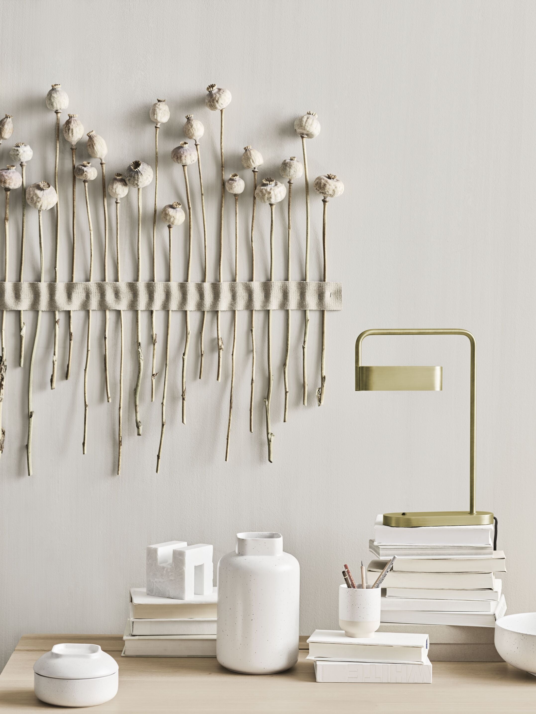 Schreibtischlampe SCRIBE cremefarben