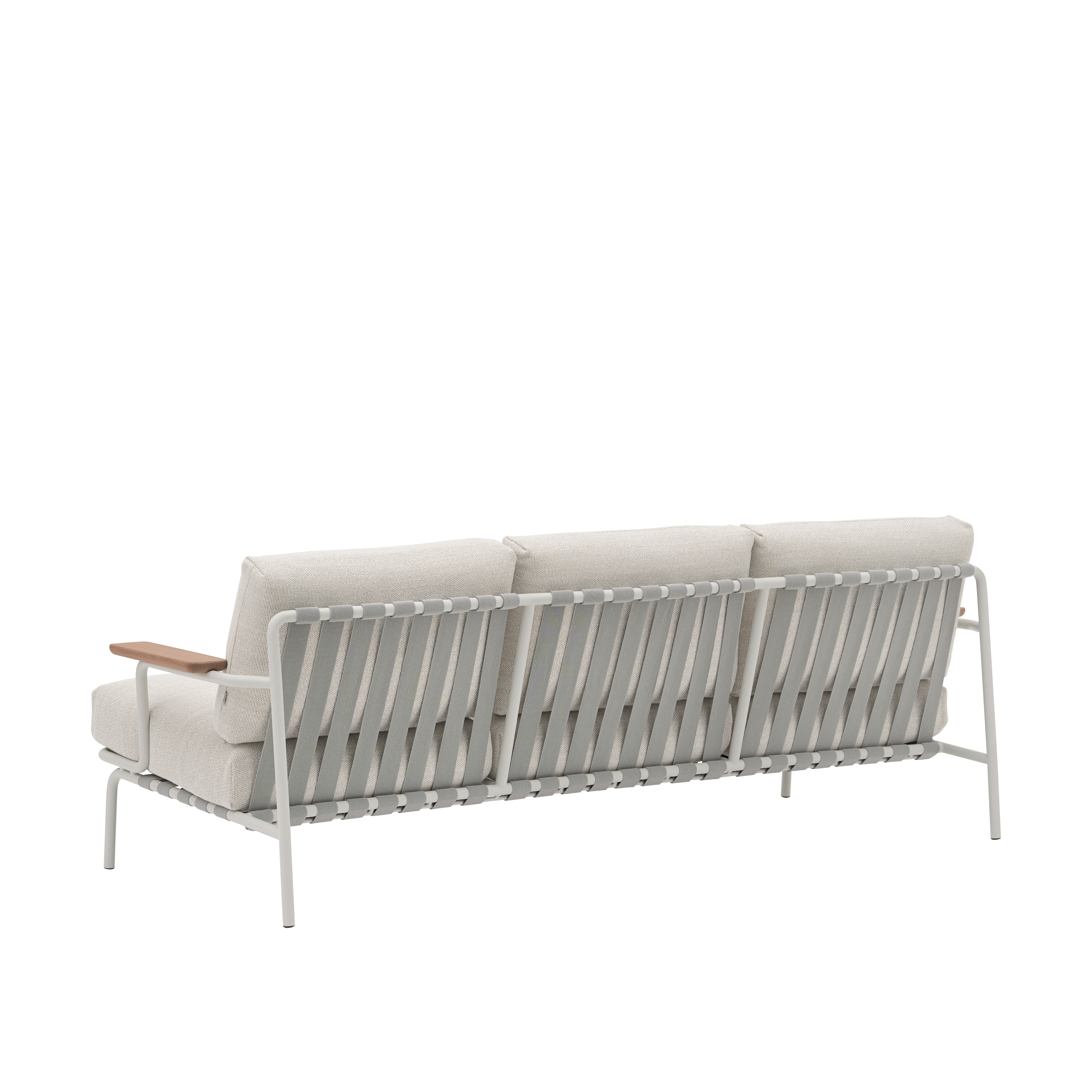 SETTLE Light Gray 3-Seater Sofa with Armrests and Gray Base