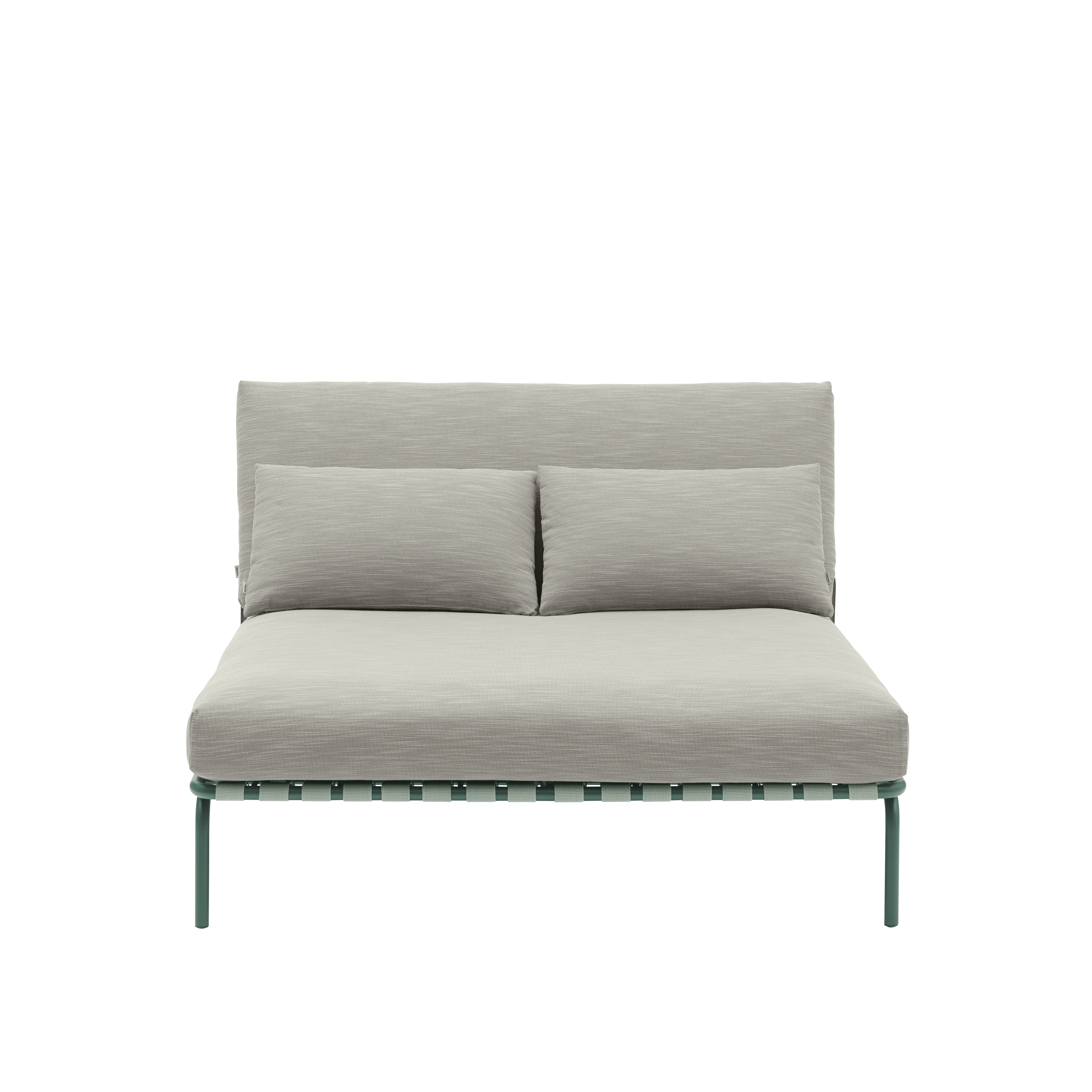 Outdoor Lounger SETTLE gray with green base