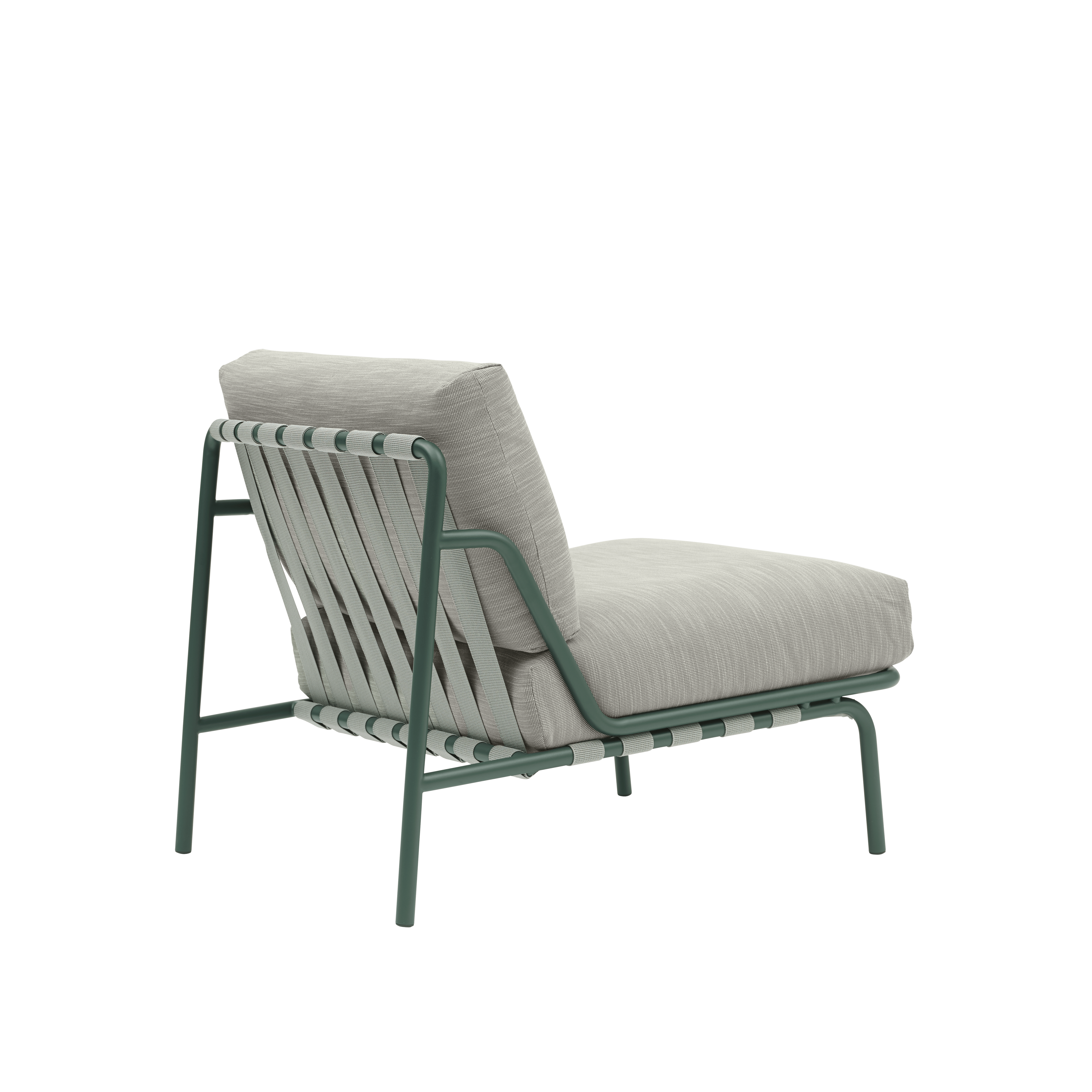 SETTLE Outdoor Armchair Gray with Green Base