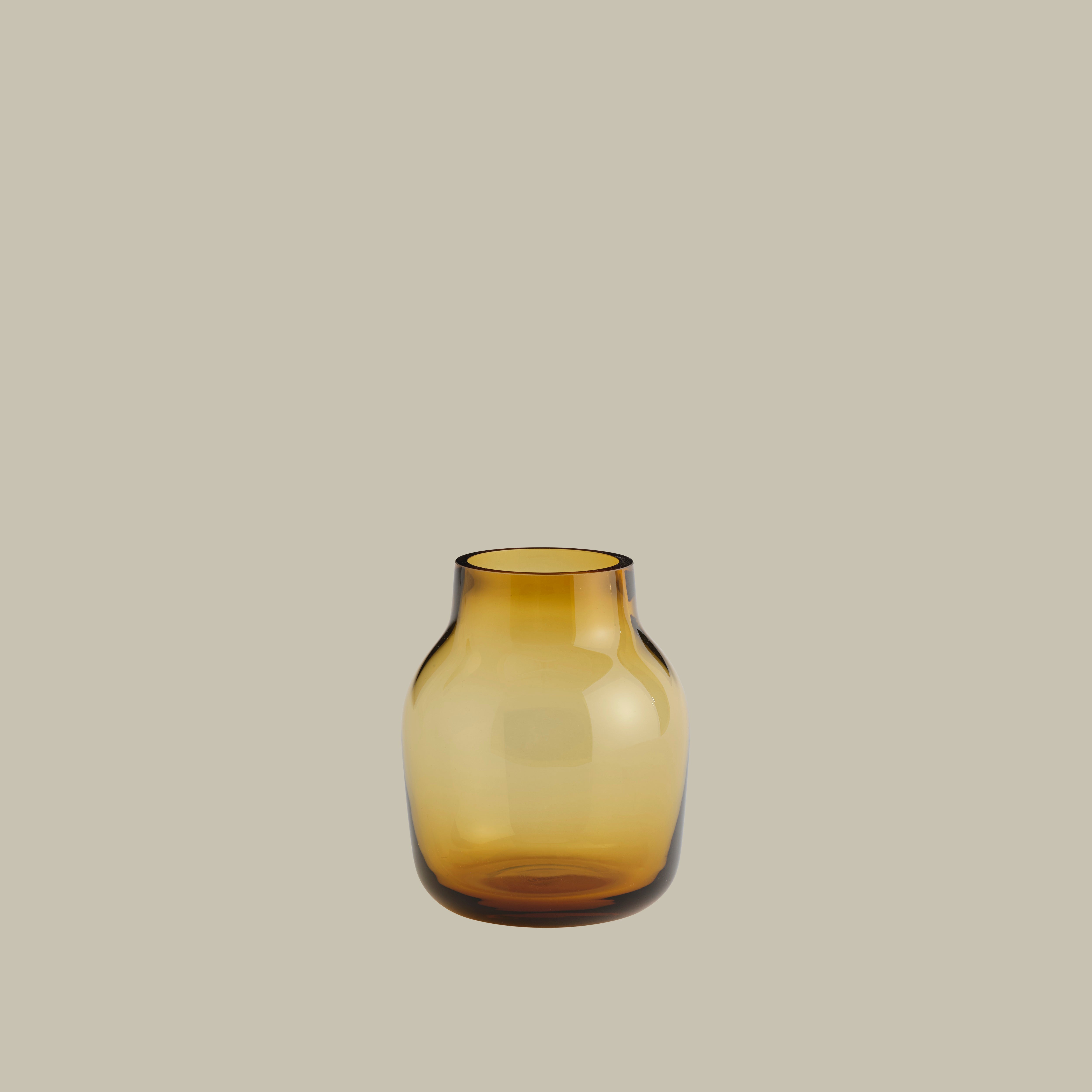Amber SILENT Glass Vase