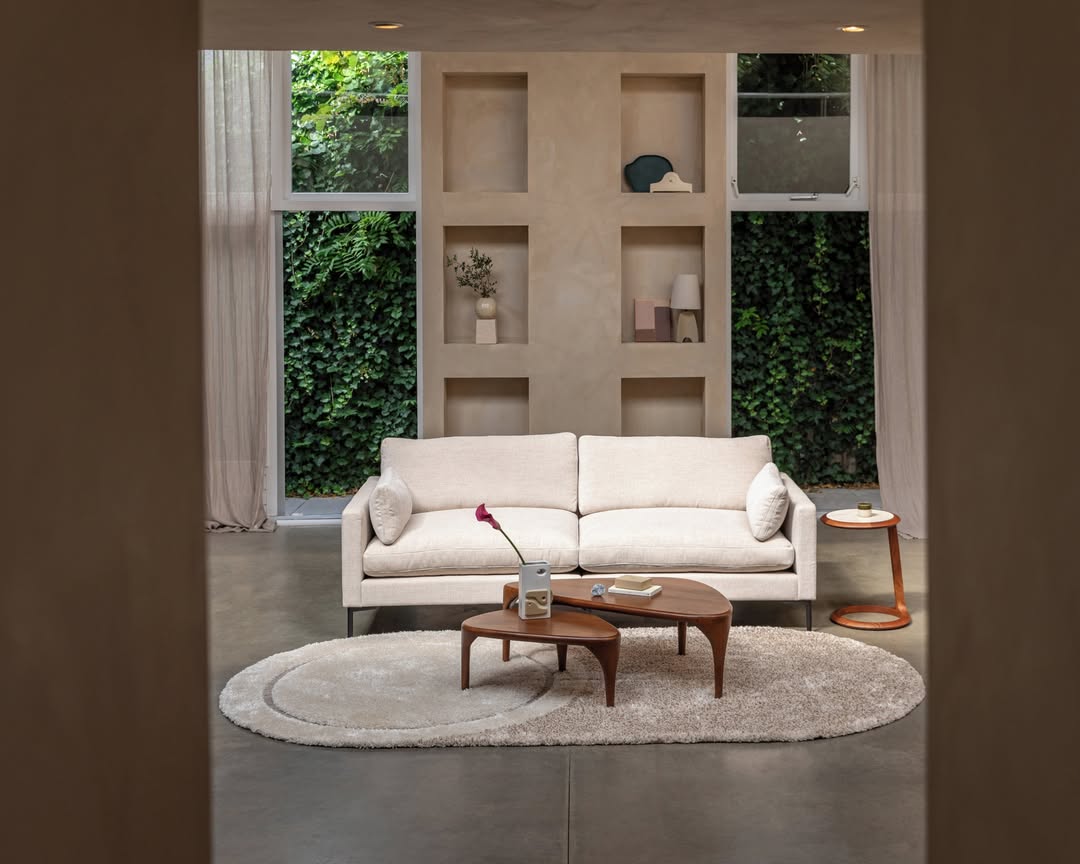 Kaffeetisch-Set ISLA Nussfurnier