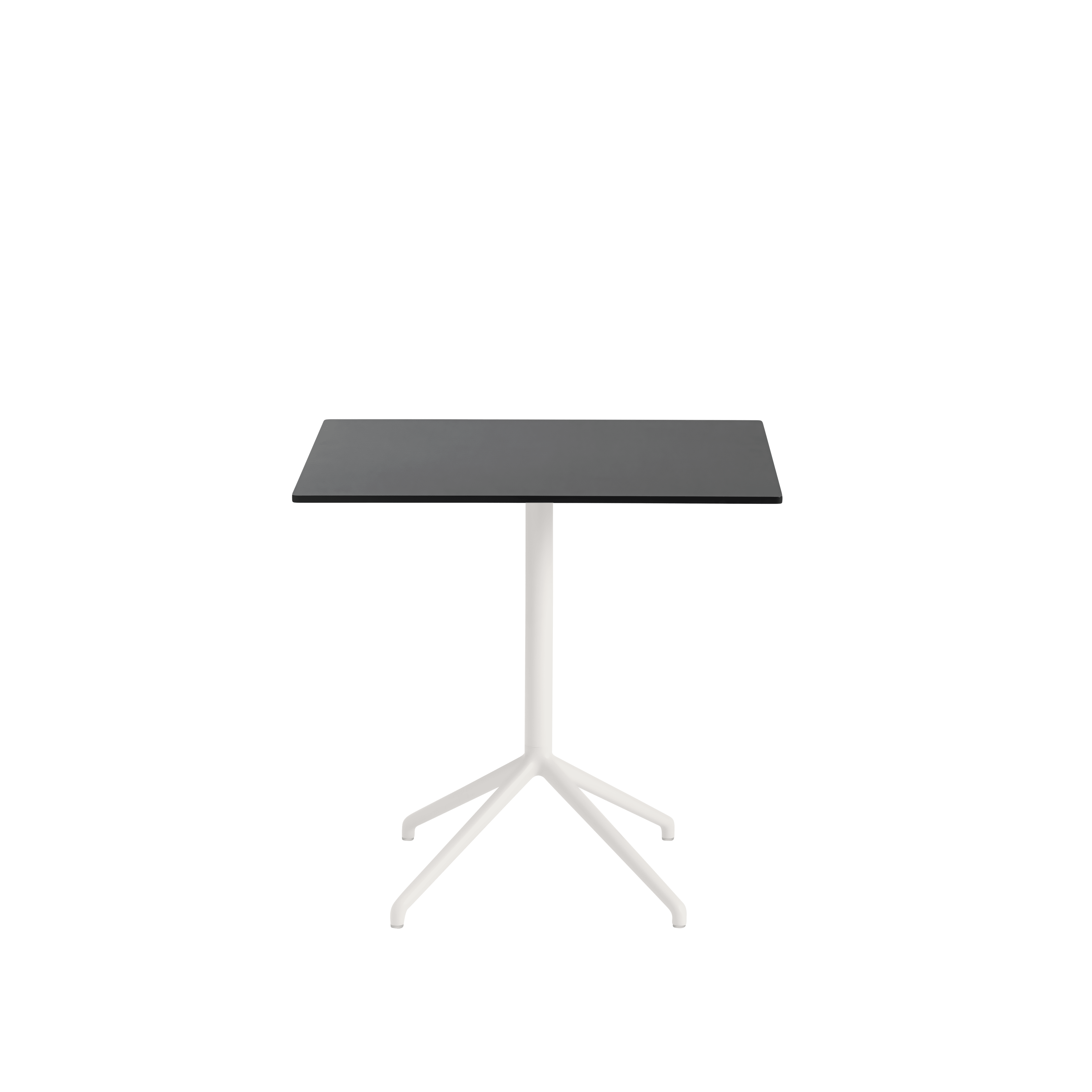 STILL bar table with black top and broken white base