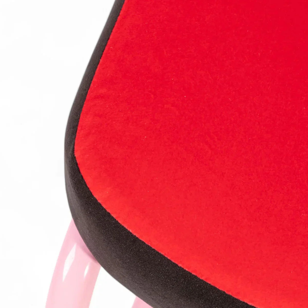 SUPERSTOOL BLUE STRIPES Bar Stool Red with Pink Base