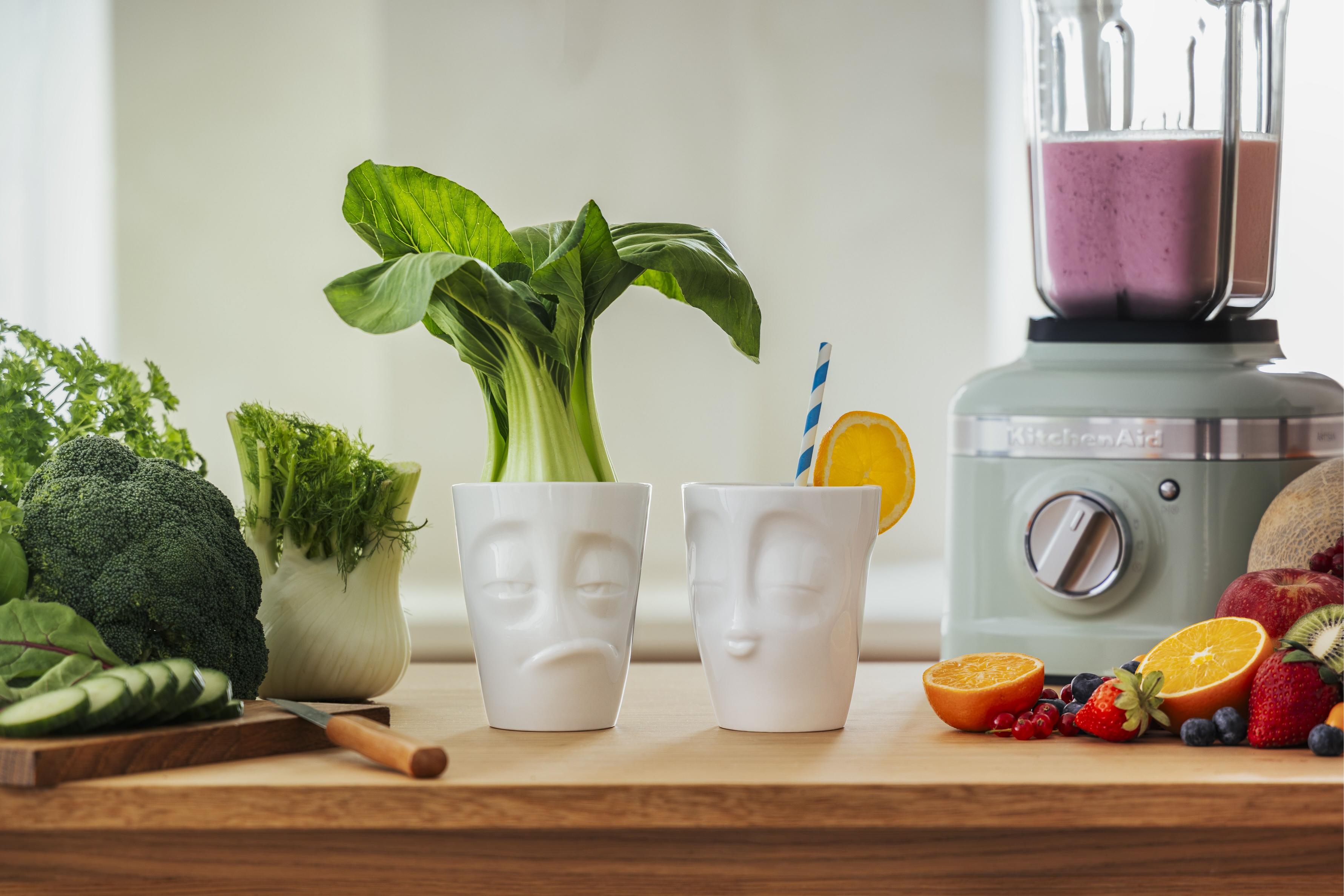 Set von Tassen KISSING & SNOOZY weiß