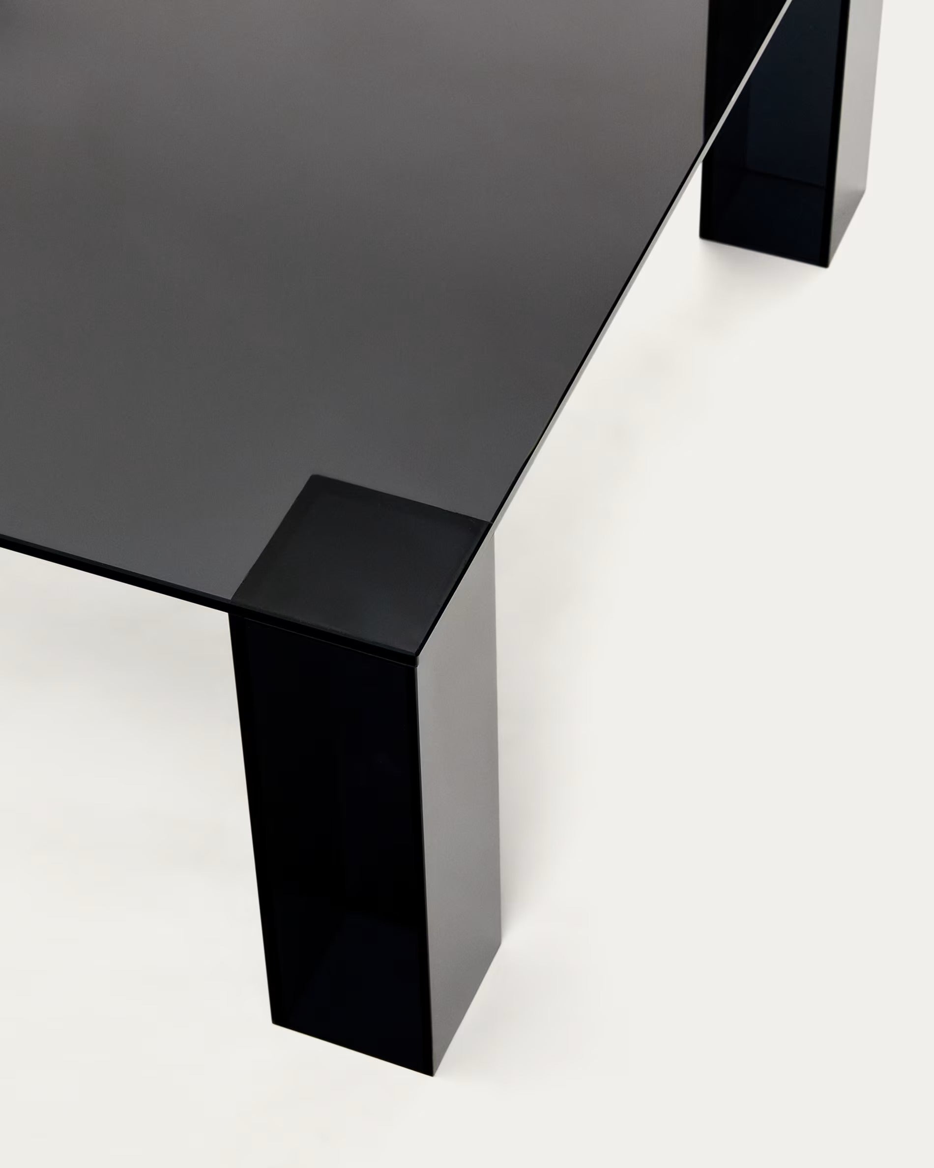 Square Coffee Table ADULARIA Dark Gray Tempered Glass