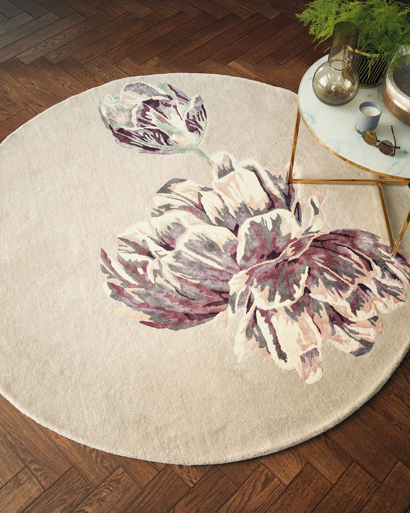 Round rug Tranquility beige