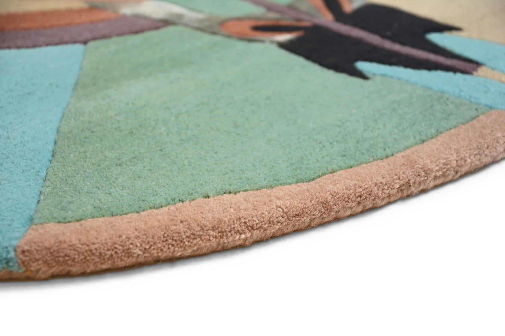 ZODIAC CAPRICORN runder Teppich mint-beige