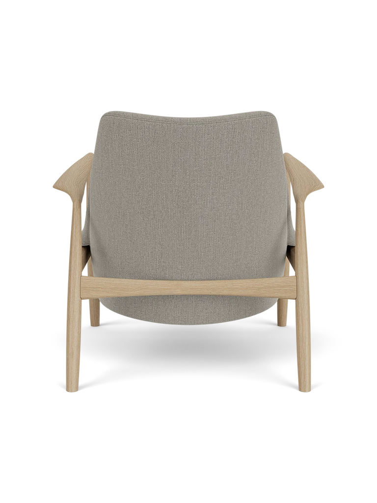 Sessel THE SEAL grau mit Eichenbasis