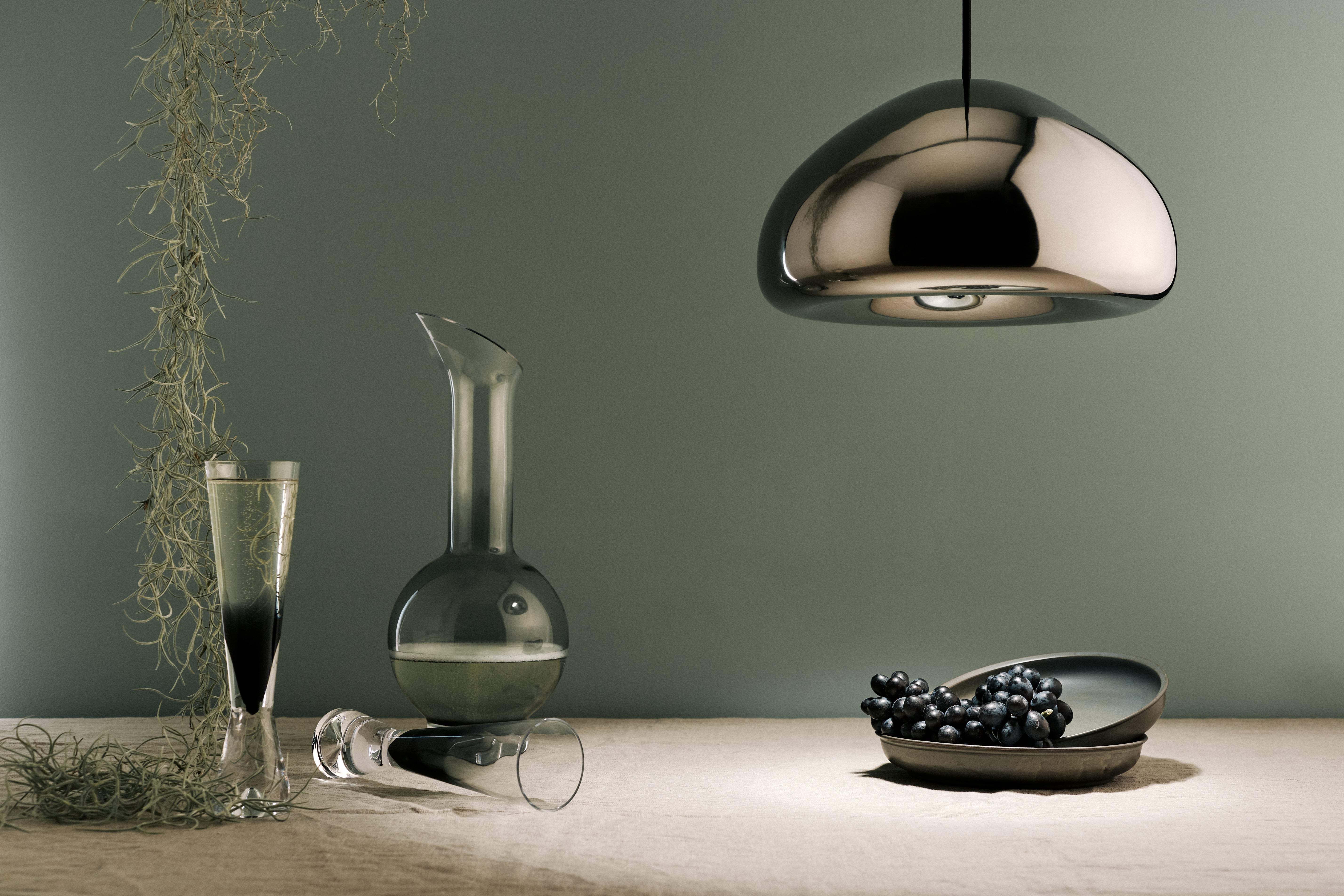 Set Champagner -Brillen Tank schwarzes Glas