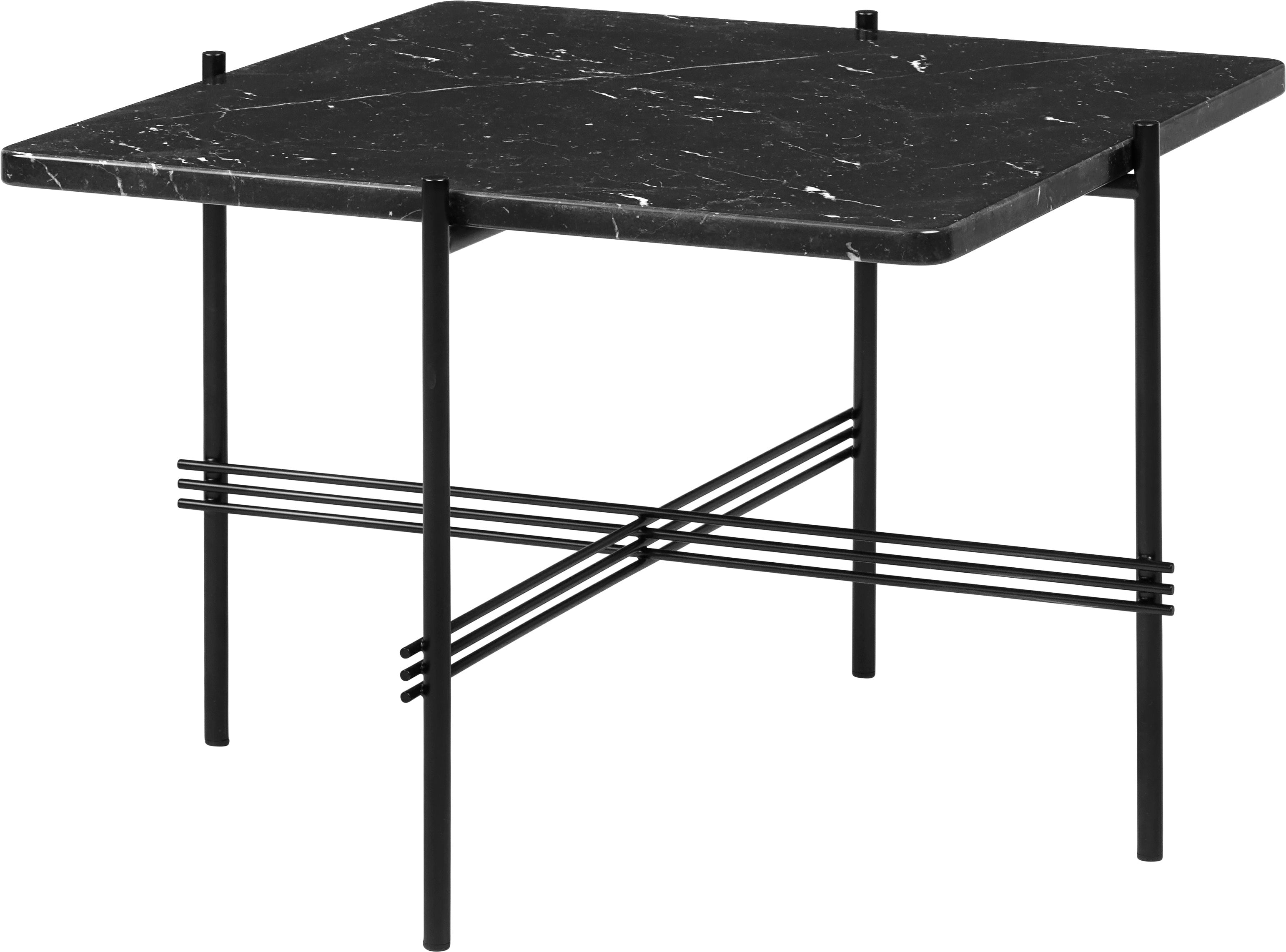 TS coffee table black marble with black base